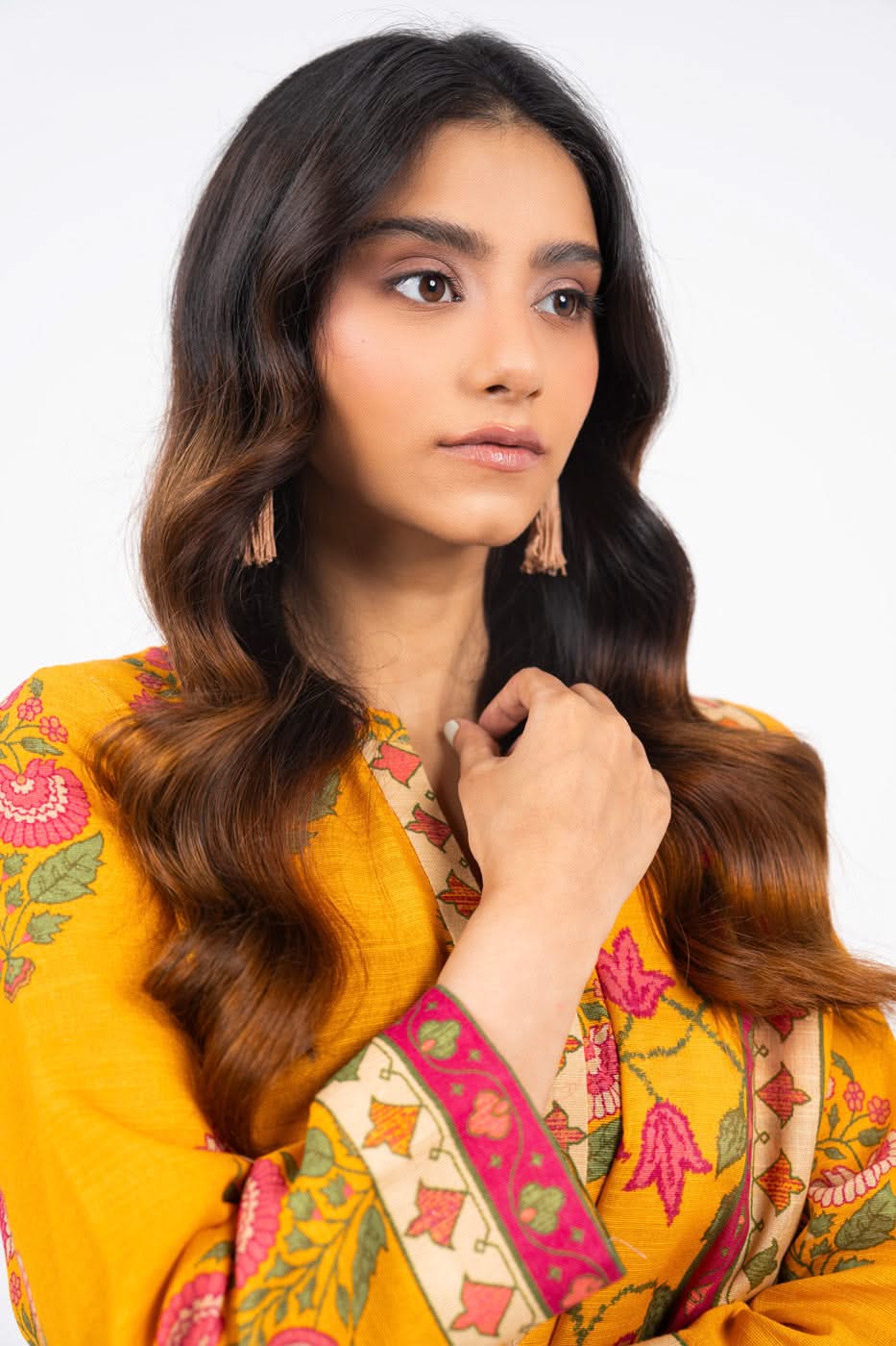 Winter Collection - Al Karam - Unstitched 24 - FW-60.1-24-YELLOW - Official Al Karam - Agha Fabrics UK