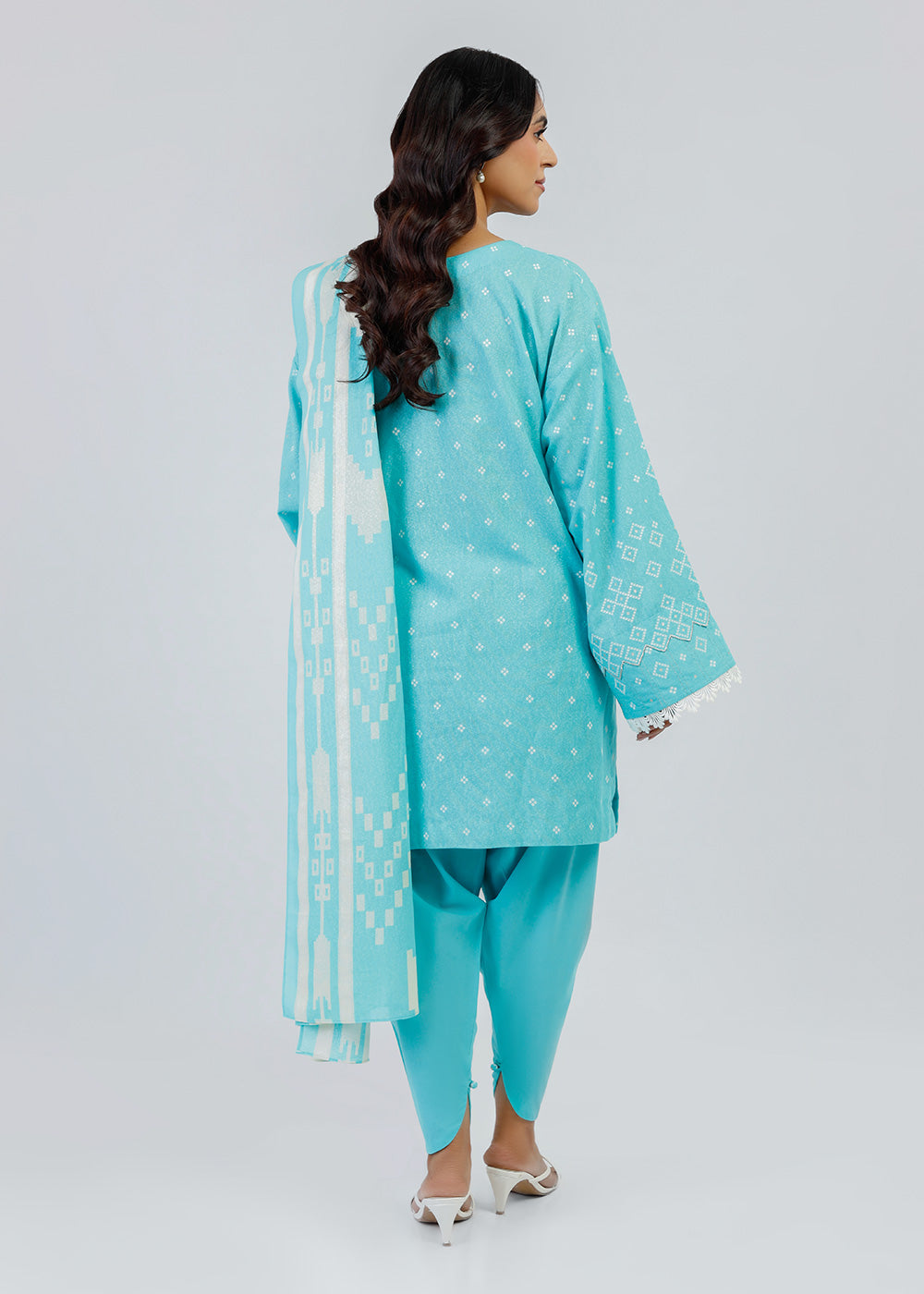 Winter Collection - Al Karam - Unstitched 24 - FW-7.1-24-L BLUE - Official Al Karam - Agha Fabrics UK