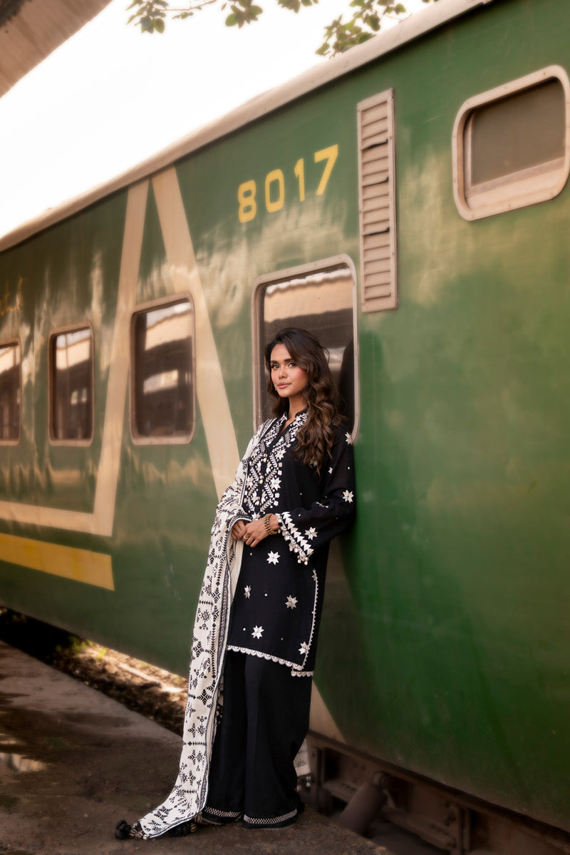 Al Karam | Winter 25 | FW-75.1-25-1-Black - Official Al Karam - Agha Fabrics UK