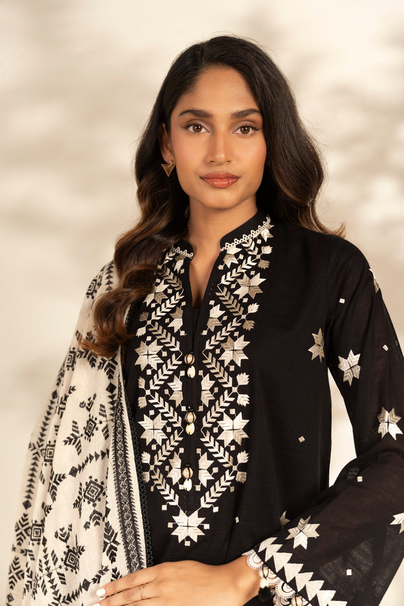 Al Karam | Winter 25 | FW-75.1-25-1-Black - Official Al Karam - Agha Fabrics UK