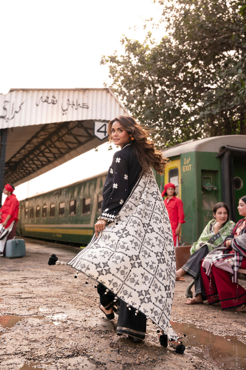 Al Karam | Winter 25 | FW-75.1-25-1-Black - Official Al Karam - Agha Fabrics UK