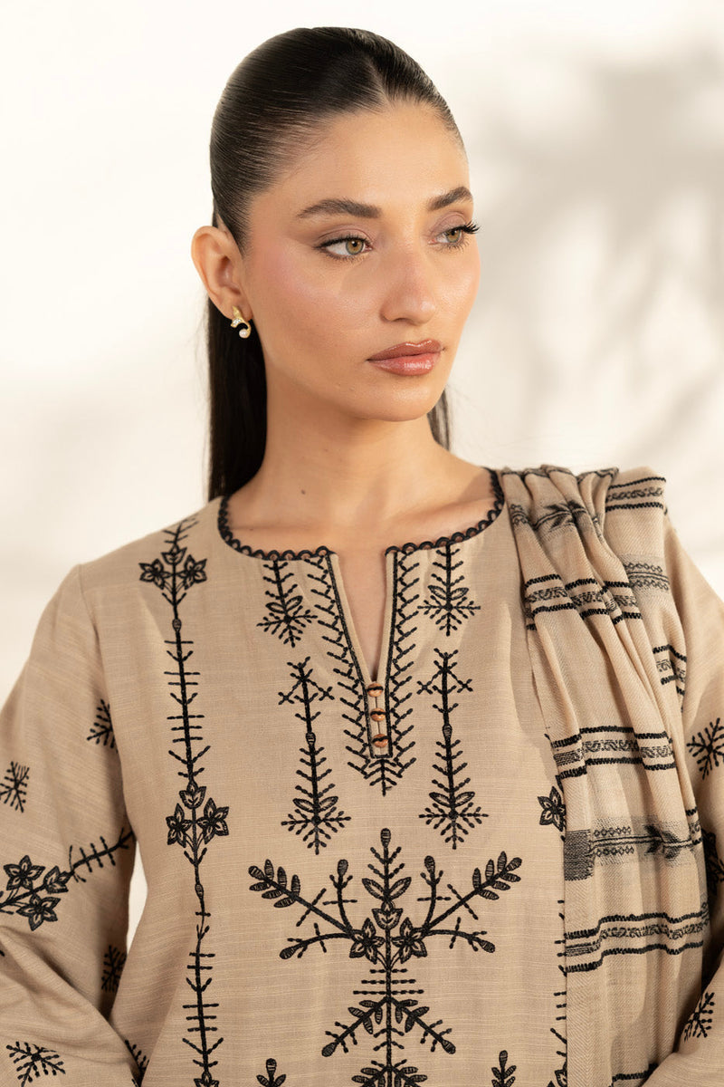 Al Karam | Winter 25 | FW-80-25-1-Beige - Official Alkaram - Agha Fabrics UK