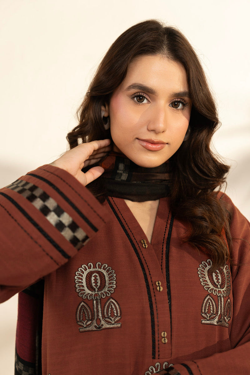 Al Karam | Winter 25 | FW-81-25-1-Rust - Official Alkaram - Agha Fabrics UK