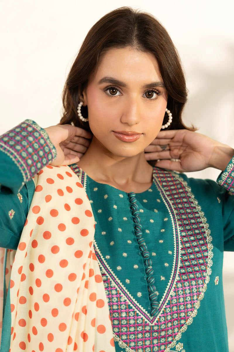 Al Karam | Winter 25 | FW-82.1-25-1-Teal - Official Al Karam - Agha Fabrics UK