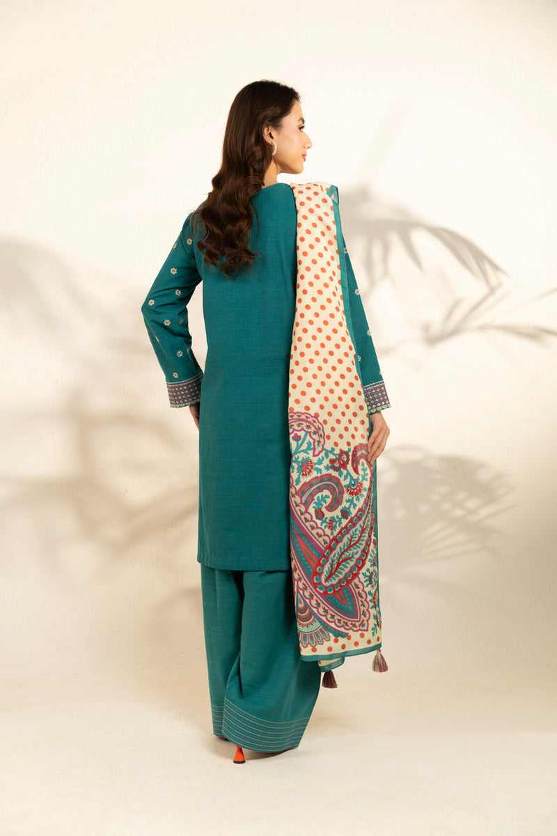 Al Karam | Winter 25 | FW-82.1-25-1-Teal - Official Al Karam - Agha Fabrics UK