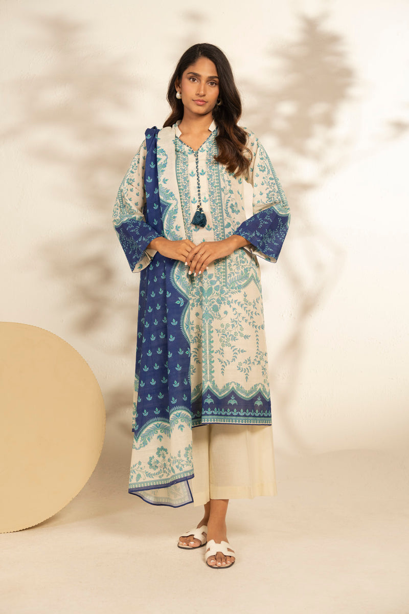 Al Karam | Winter 25 | FW-93.1-25-1-Blue - Official Al Karam - Agha Fabrics UK