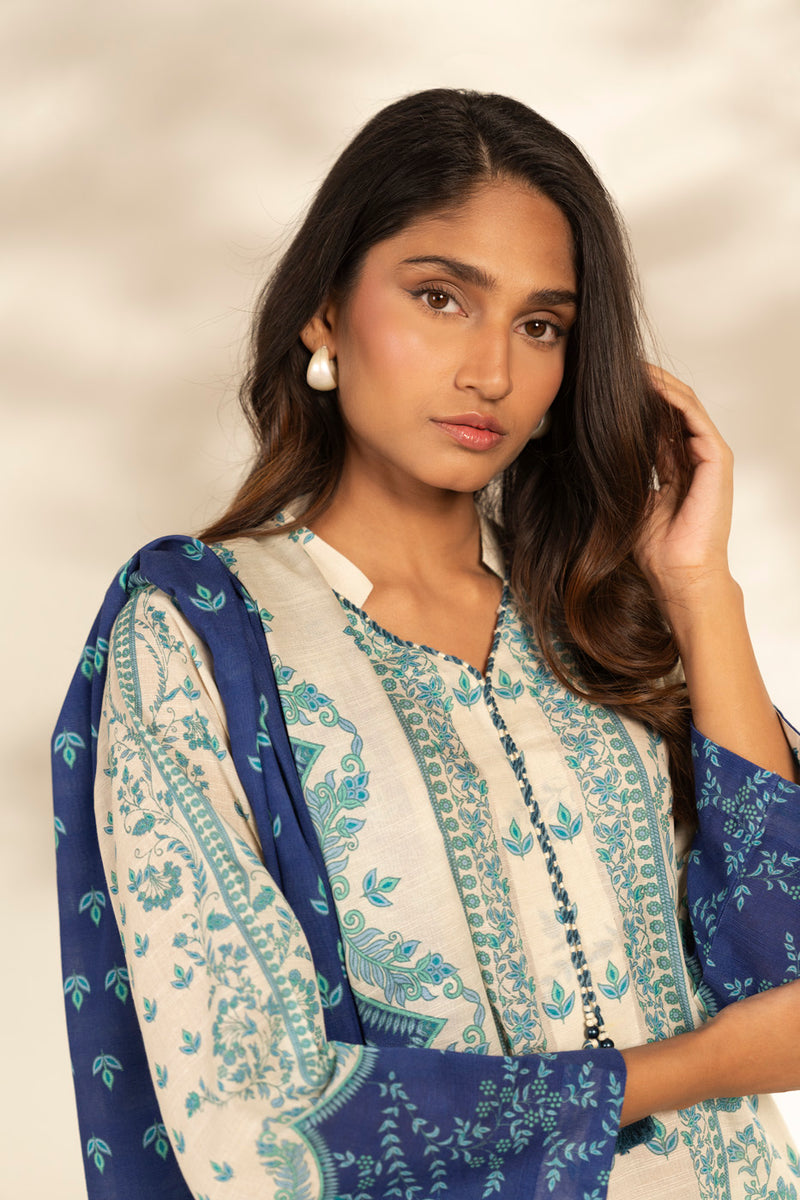 Al Karam | Winter 25 | FW-93.1-25-1-Blue - Official Al Karam - Agha Fabrics UK
