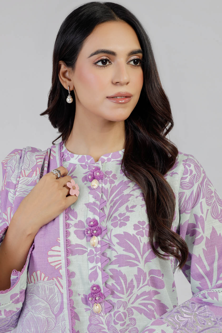 Winter Collection - Al Karam - Unstitched 24 - FW-12-24-LILAC - Official Al Karam - Agha Fabrics UK