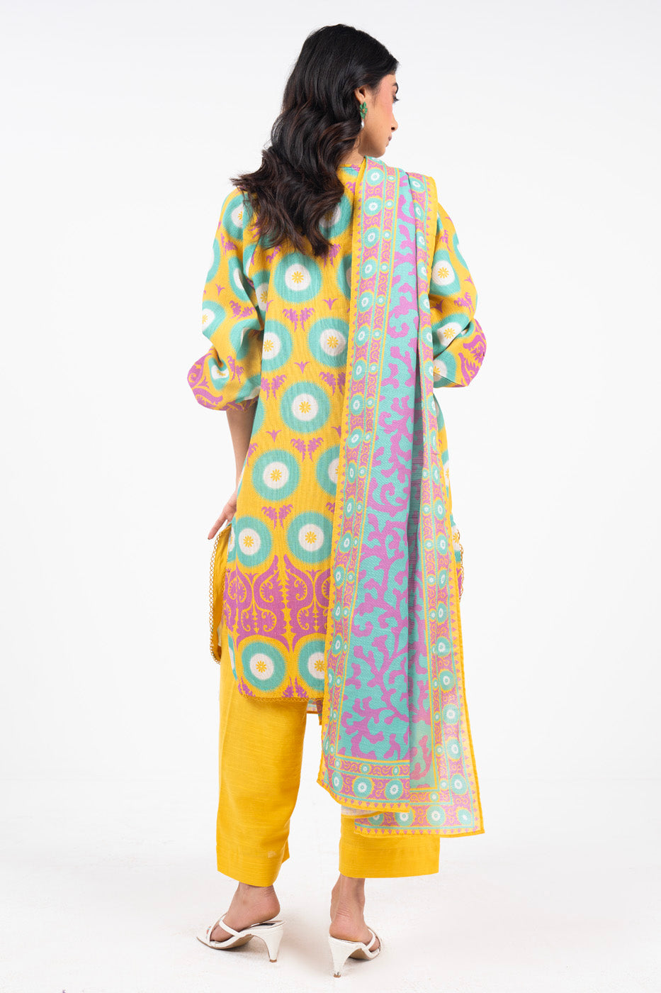 Winter Collection - Al Karam - Unstitched 24 - FW-52-24-YELLOW - Official Al Karam - Agha Fabrics UK