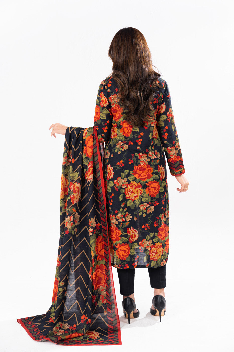 Winter Collection - Al Karam - Unstitched 24 - FW-56-24-BLACK - Official Al Karam - Agha Fabrics UK