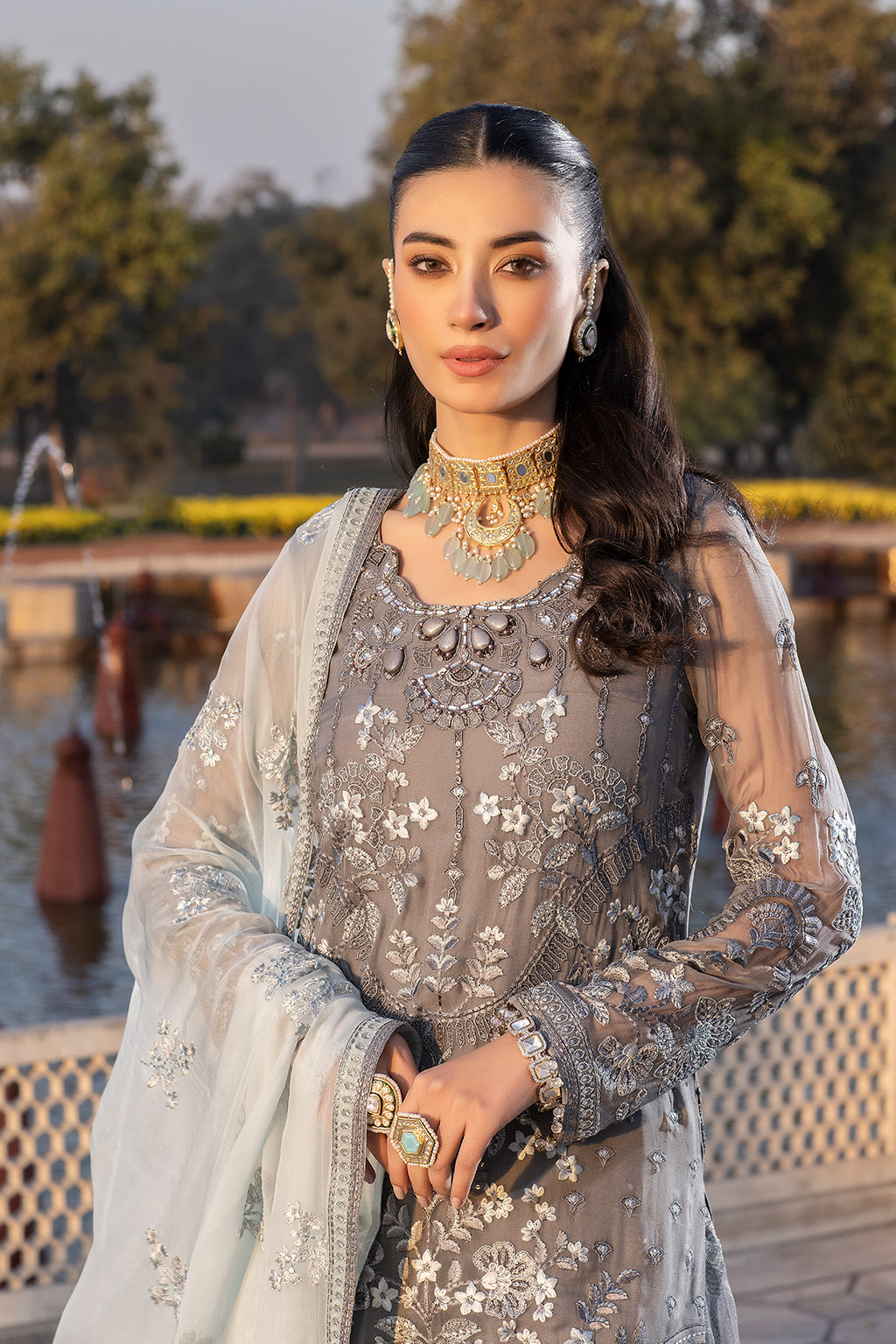 Flossie | Safeera Formals vol 13 | STORMY GREY (B) - Official Flossie - Agha Fabrics UK