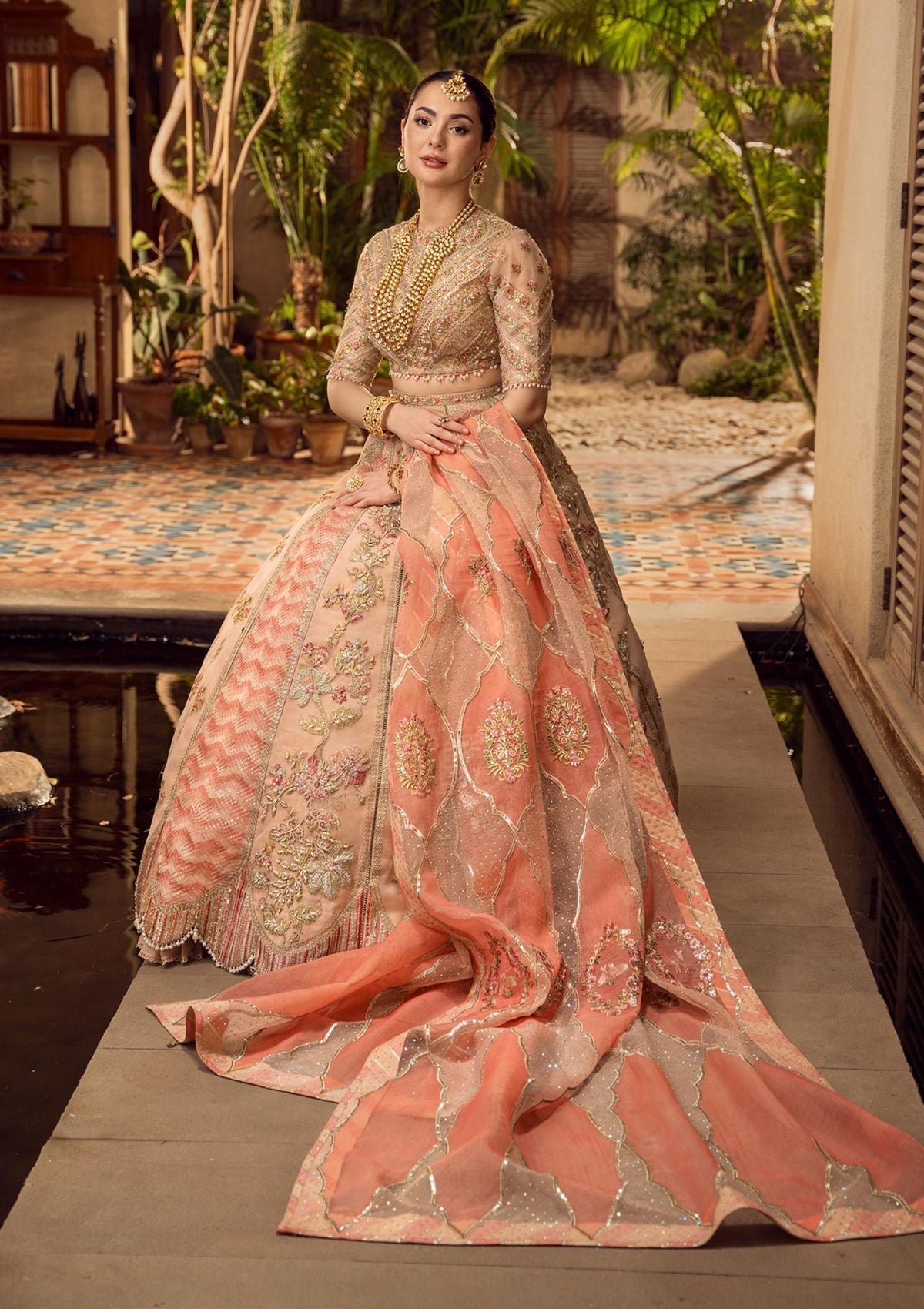 Formal Dress - Crimson - Wedding - CRW#5 - Official Crimson - Agha Fabrics UK