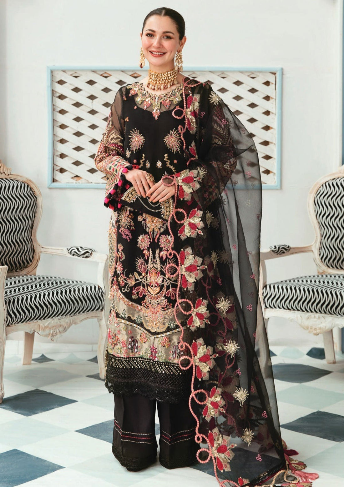 Formal Dress - Elaf - Celebrations - Handwork - ECC#8 - Official Elaf Premium - Agha Fabrics UK