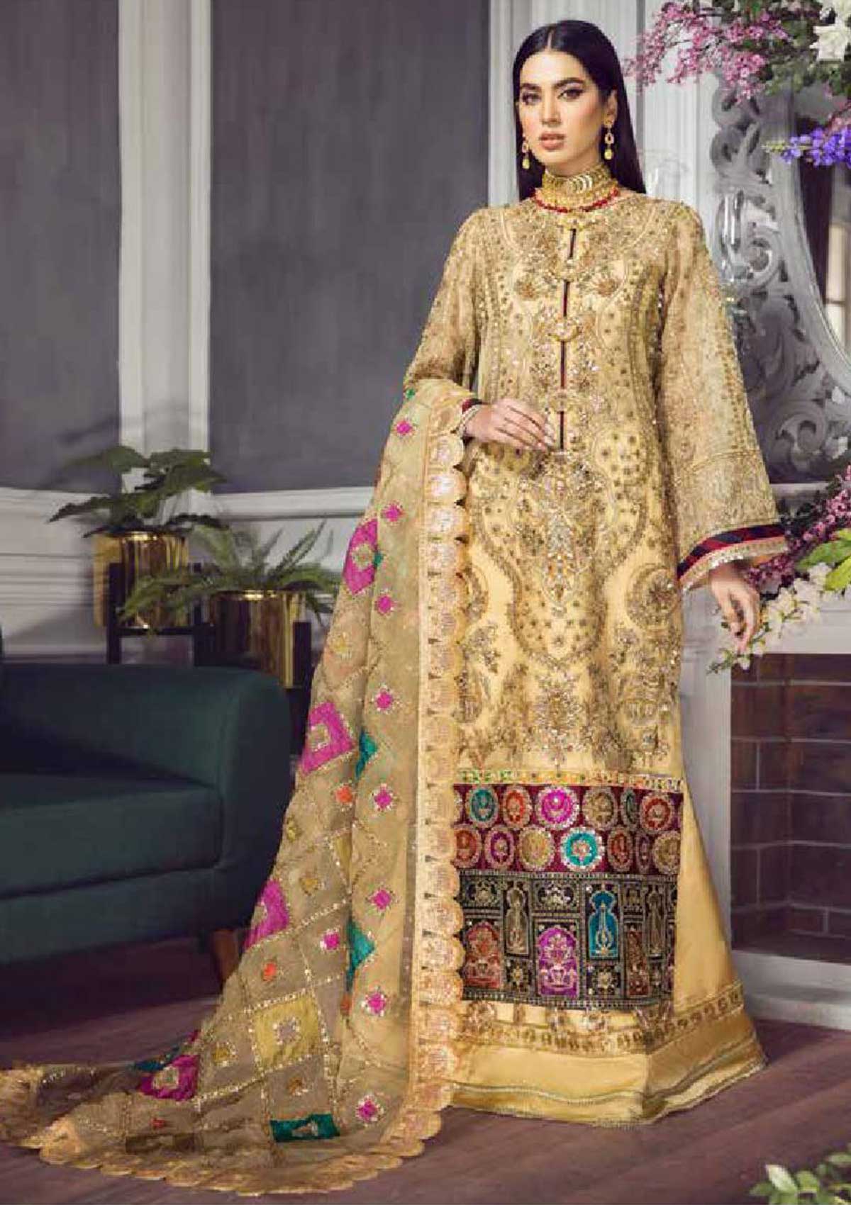 Formal Dress - Ezra - Wedding - Dhanak - EZ#08 - Official Ezra - Agha Fabrics UK