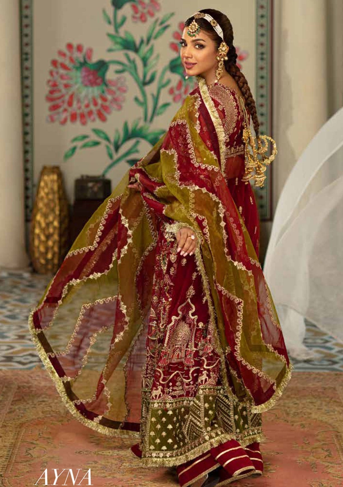 Formal Dress - Maryam Hussain - Gulab - Wedding - Ayna - Official Maryam Hussain - Agha Fabrics UK