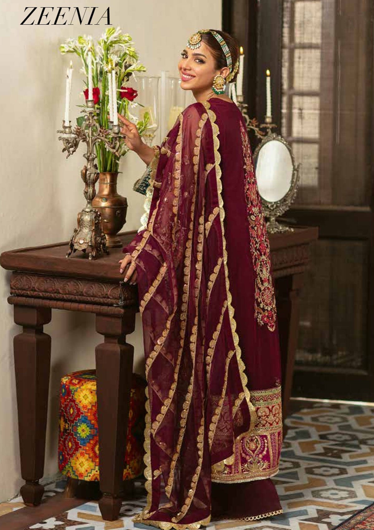 Formal Dress - Maryam Hussain - Gulab - Wedding - Zeenia - Official Maryam Hussain - Agha Fabrics UK