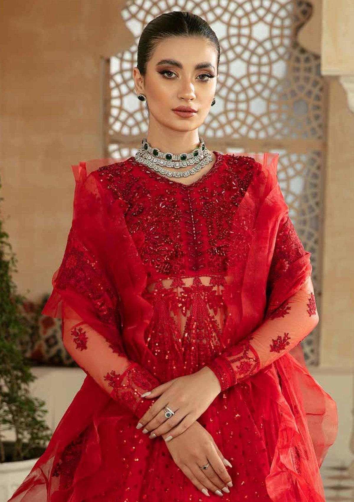 Formal Dress - Maryam Hussain - Marwa - Festive - GULAAB - Official Maryam Hussain - Agha Fabrics UK