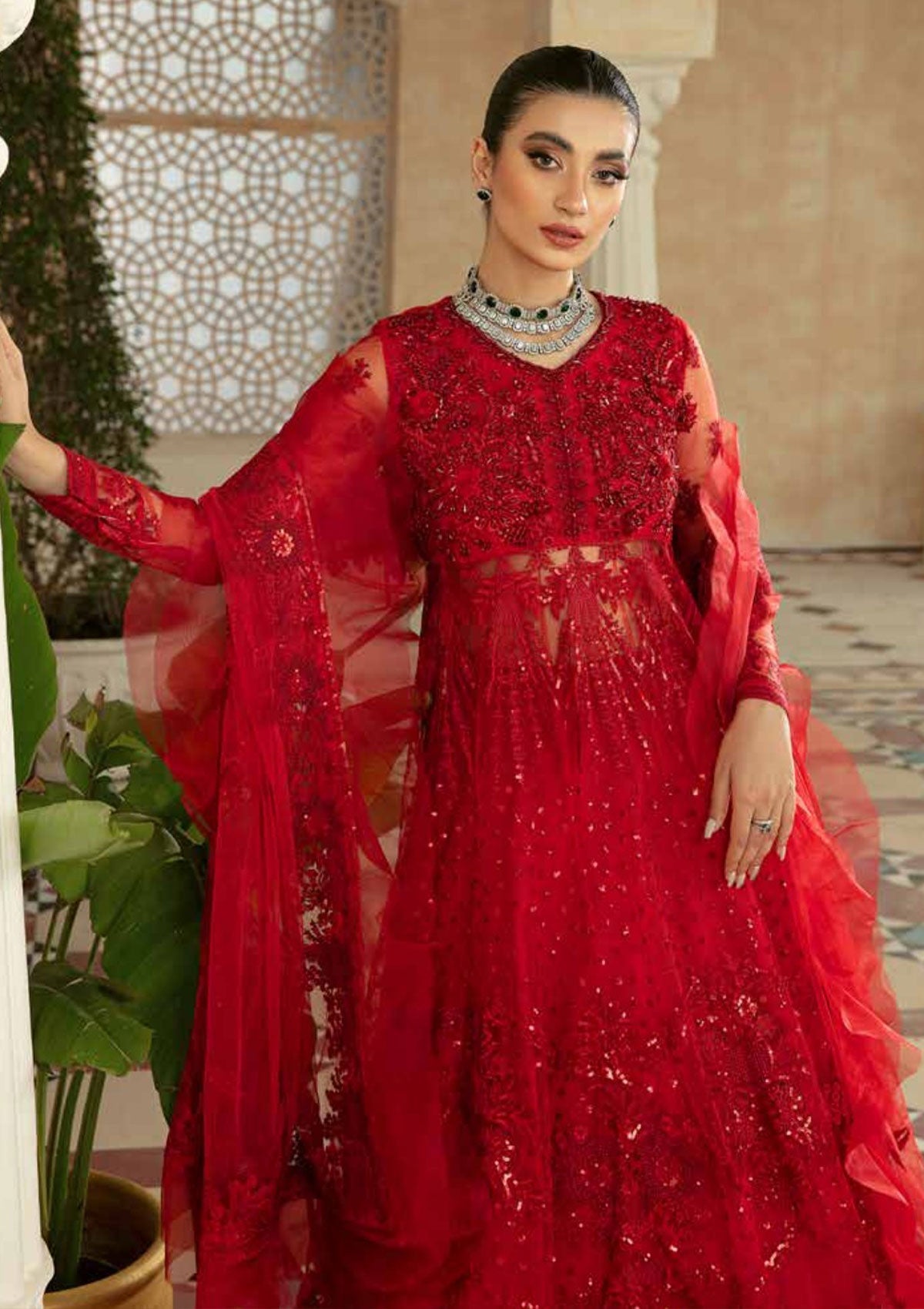 Formal Dress - Maryam Hussain - Marwa - Festive - GULAAB - Official Maryam Hussain - Agha Fabrics UK