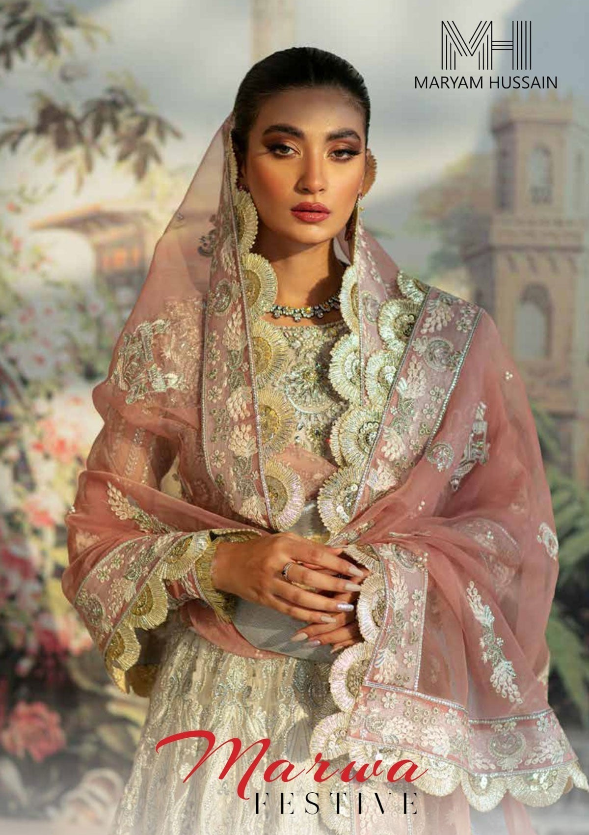 Formal Dress - Maryam Hussain - Marwa - Festive - NAAZ - Official Maryam Hussain - Agha Fabrics UK