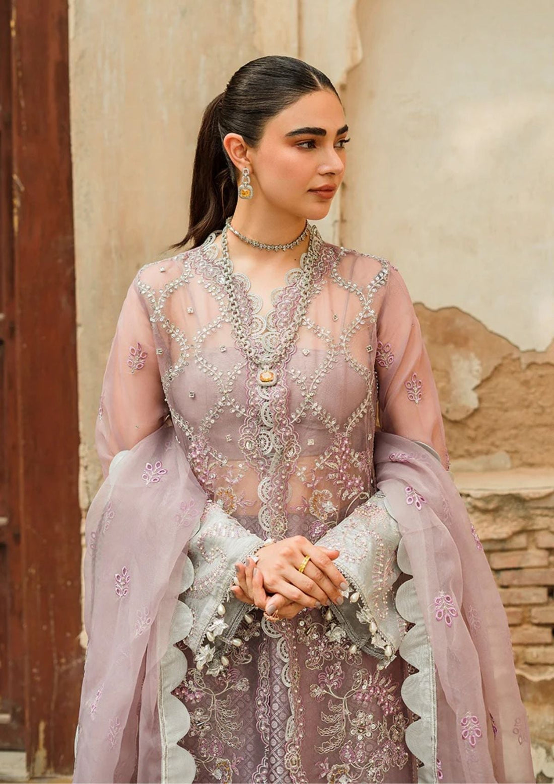 Formal Dress - Vitalia - Trousseau - Heather - D#1 - Official Vitalia - Agha Fabrics UK