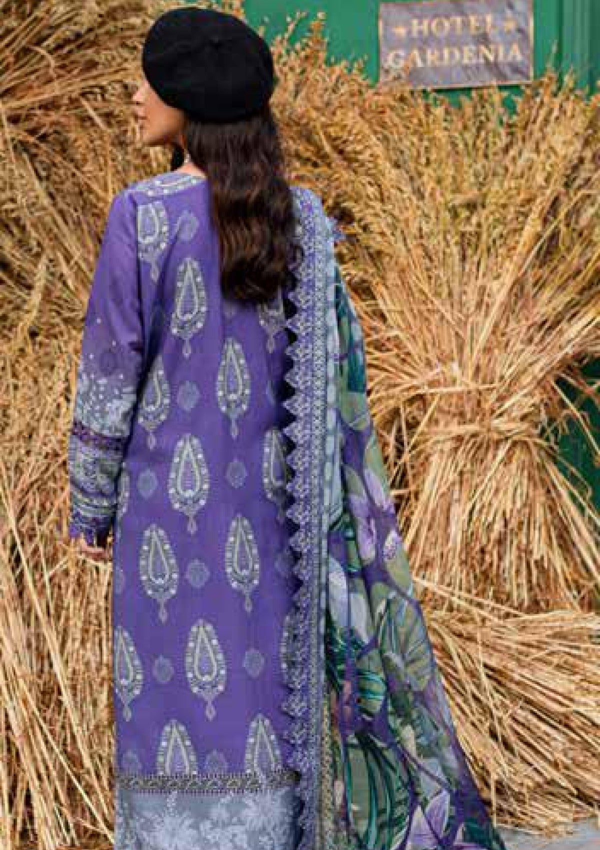 Winter Collection - Nureh - Gardenia - Slub Linen - NG24#162 - Official Nureh - Agha Fabrics UK