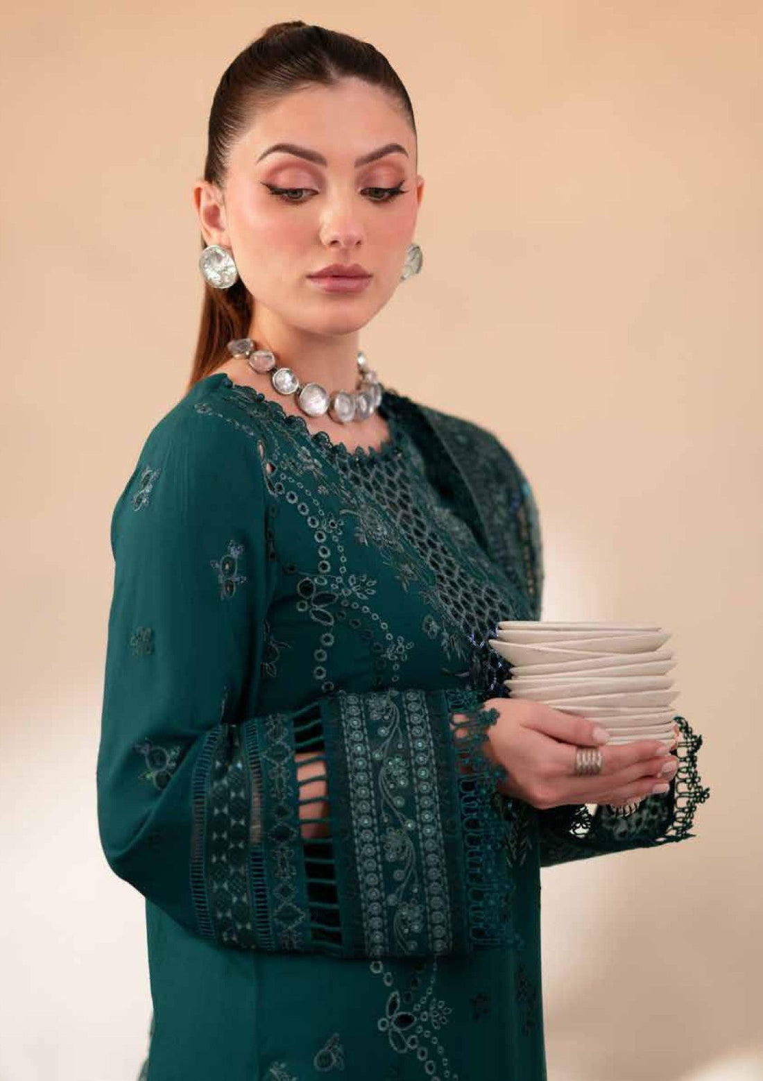 Winter Collection - Nureh - Exclusive Karandi - NK24#101 - Official Nureh - Agha Fabrics UK