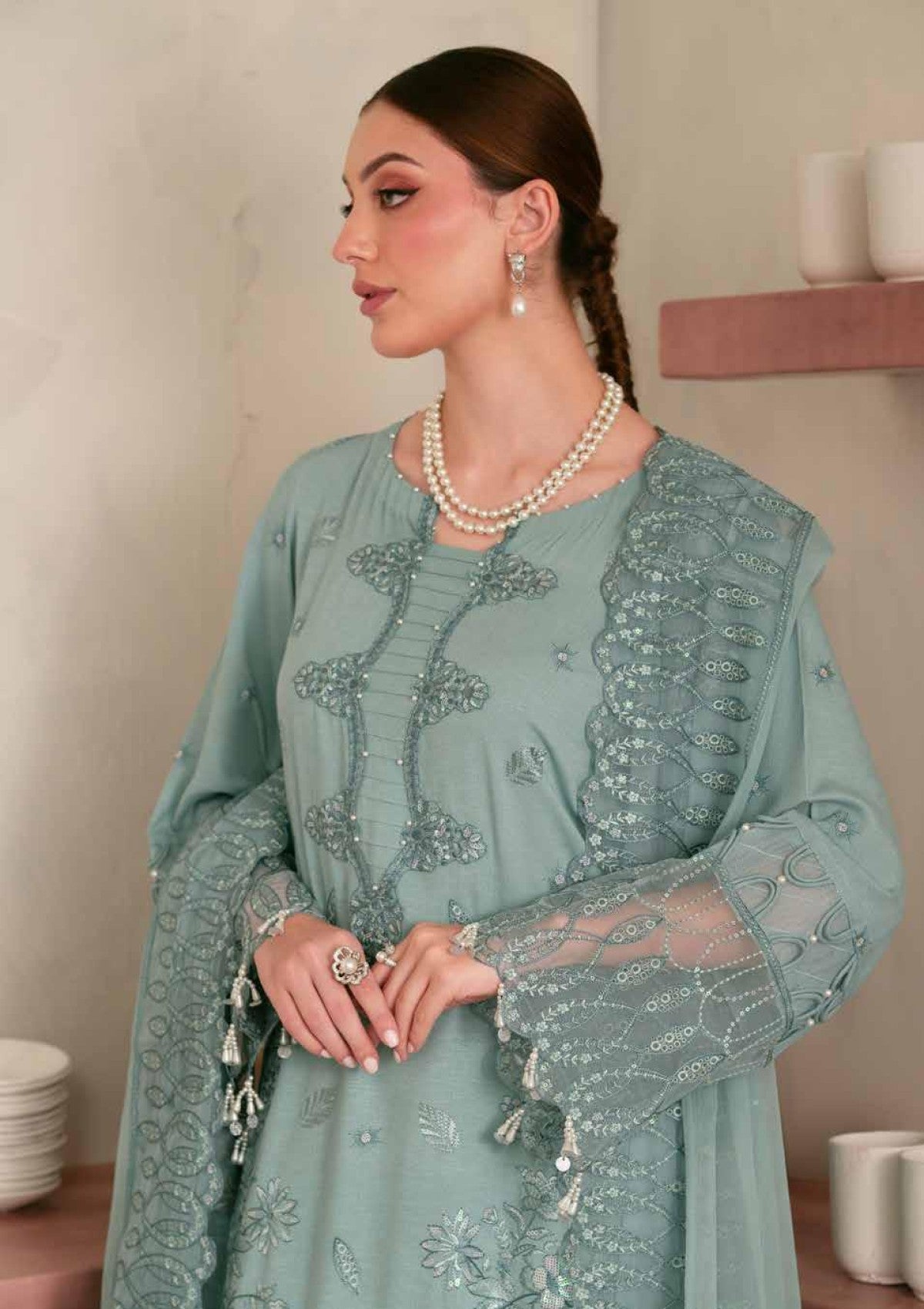 Winter Collection - Nureh - Exclusive Karandi - NK24#100 - Official Nureh - Agha Fabrics UK