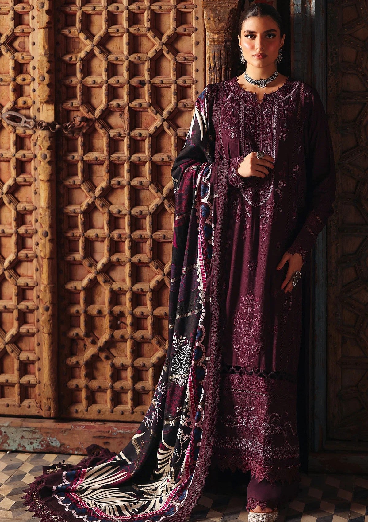 Winter Collection - Nureh - Maya Linen - NM24#86 - Official Nureh - Agha Fabrics UK