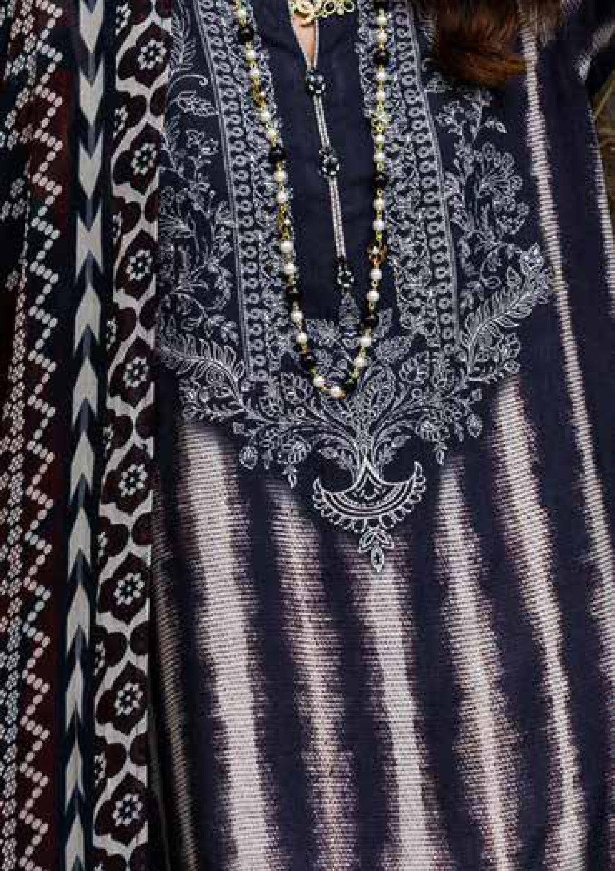 Winter Collection - Nureh - Gardenia - Slub Linen - NG24#165 - Official Nureh - Agha Fabrics UK