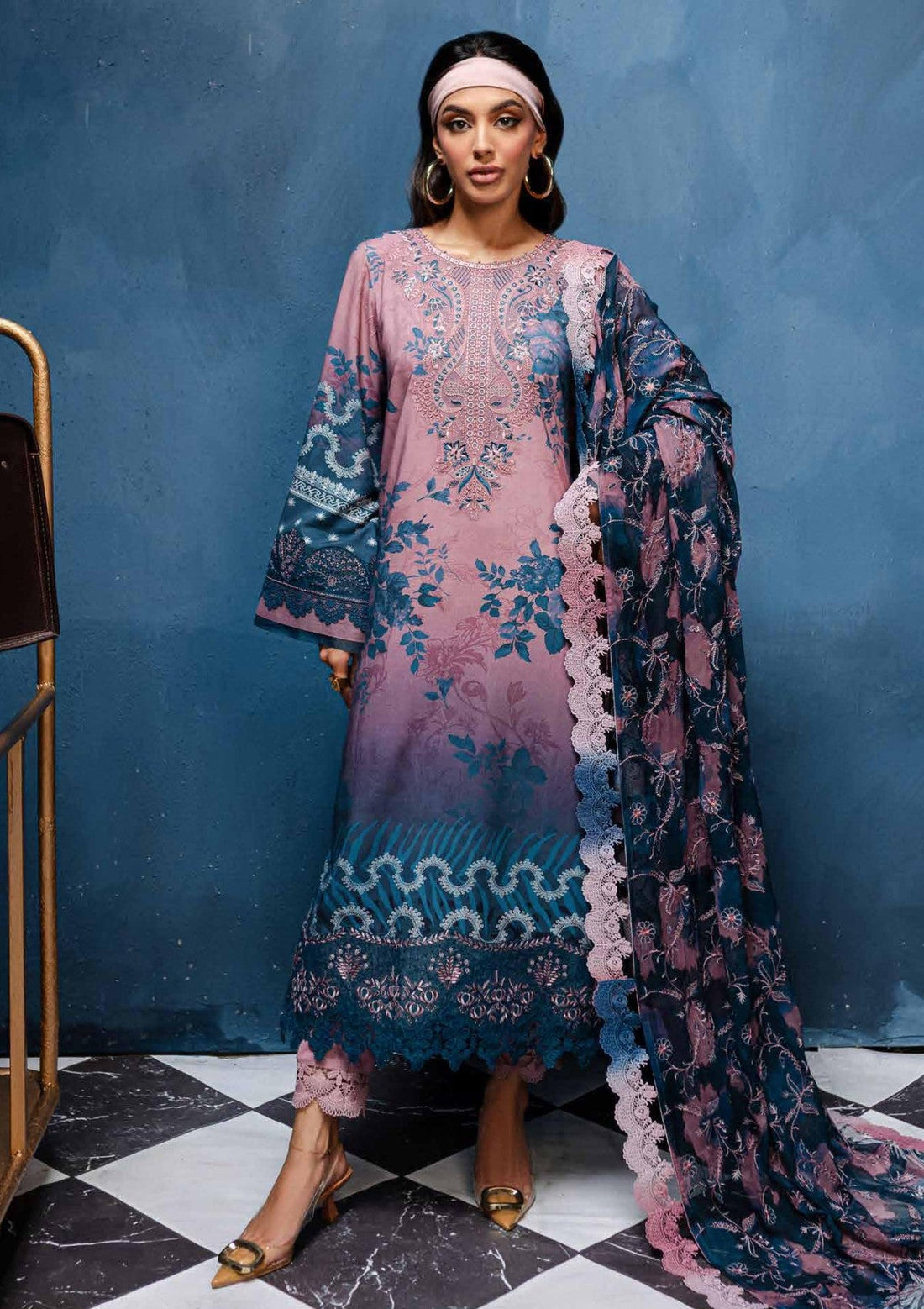 Winter Collection - Nureh - Gardenia - Slub Linen - NG24#167 - Official Nureh - Agha Fabrics UK