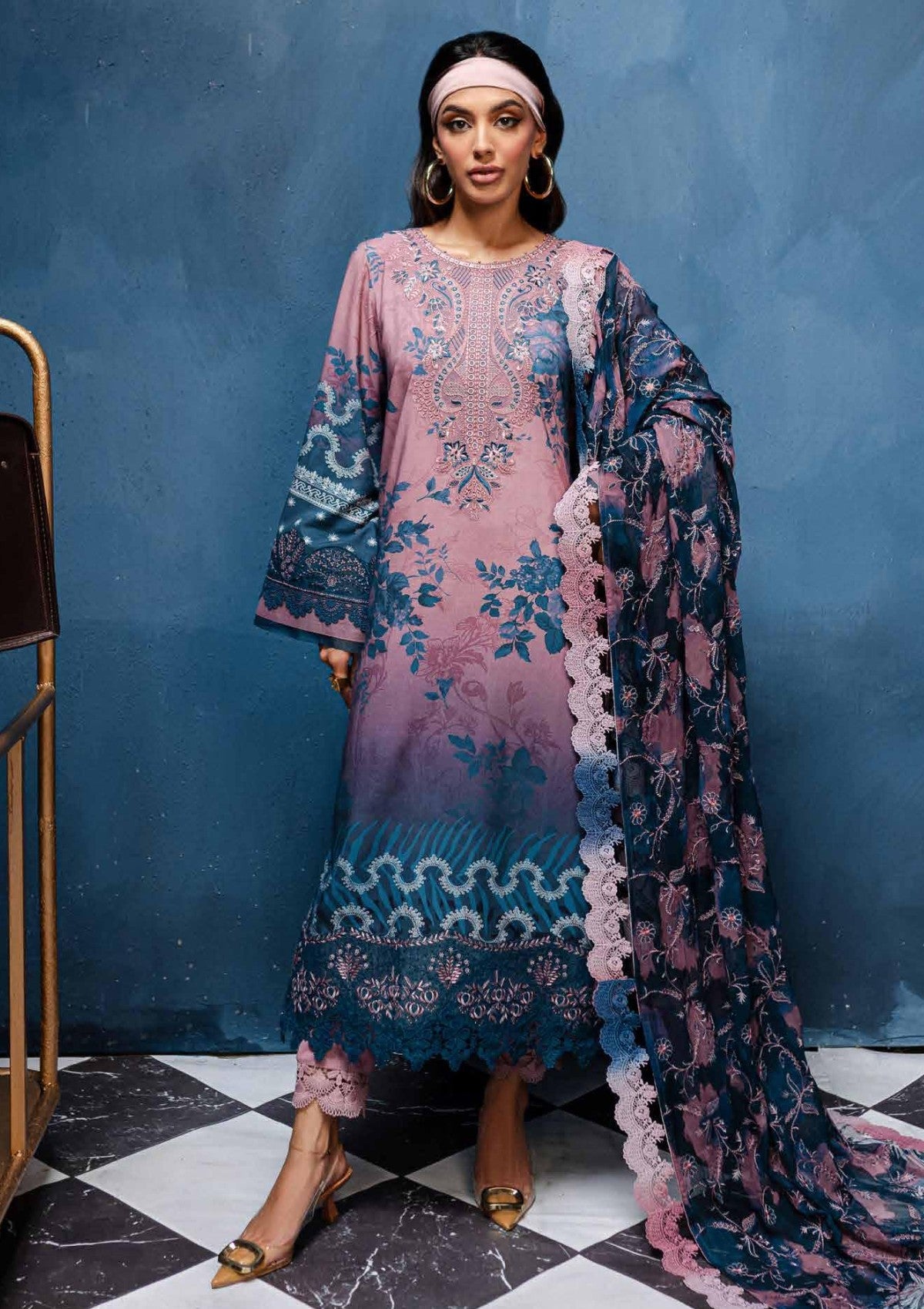 Winter Collection - Nureh - Gardenia - Slub Linen - NG24#167 - Official Nureh - Agha Fabrics UK