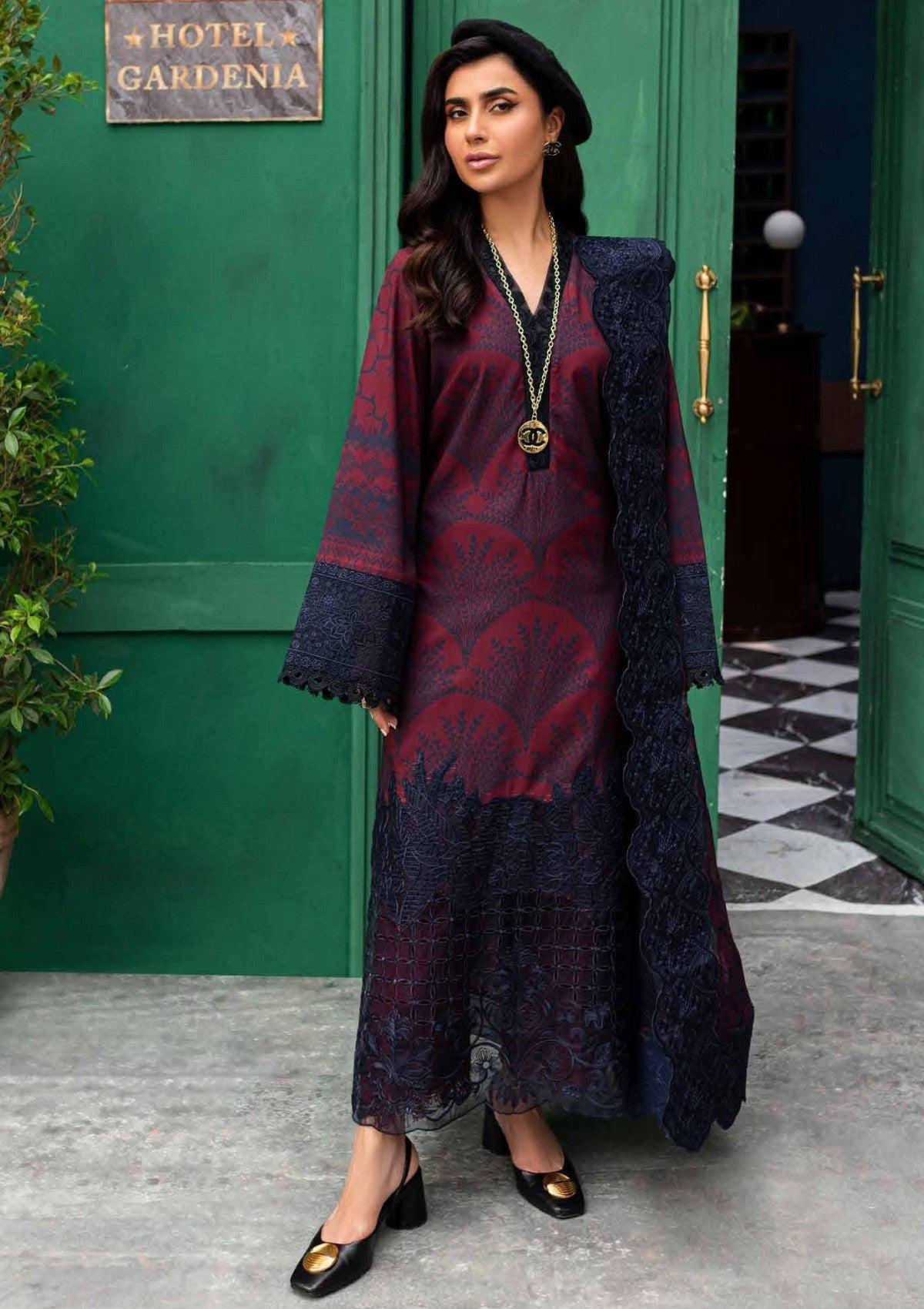 Winter Collection - Nureh - Gardenia - Slub Linen - NG24#159 - Official Nureh - Agha Fabrics UK