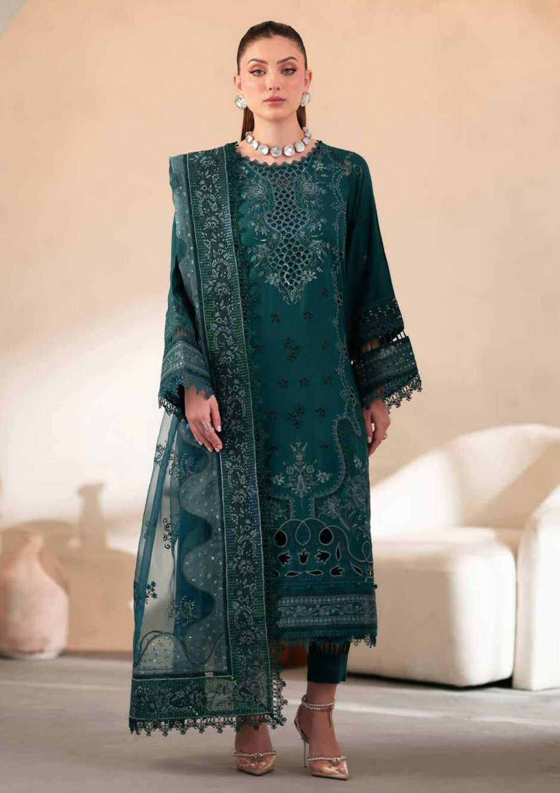 Winter Collection - Nureh - Exclusive Karandi - NK24#101 - Official Nureh - Agha Fabrics UK
