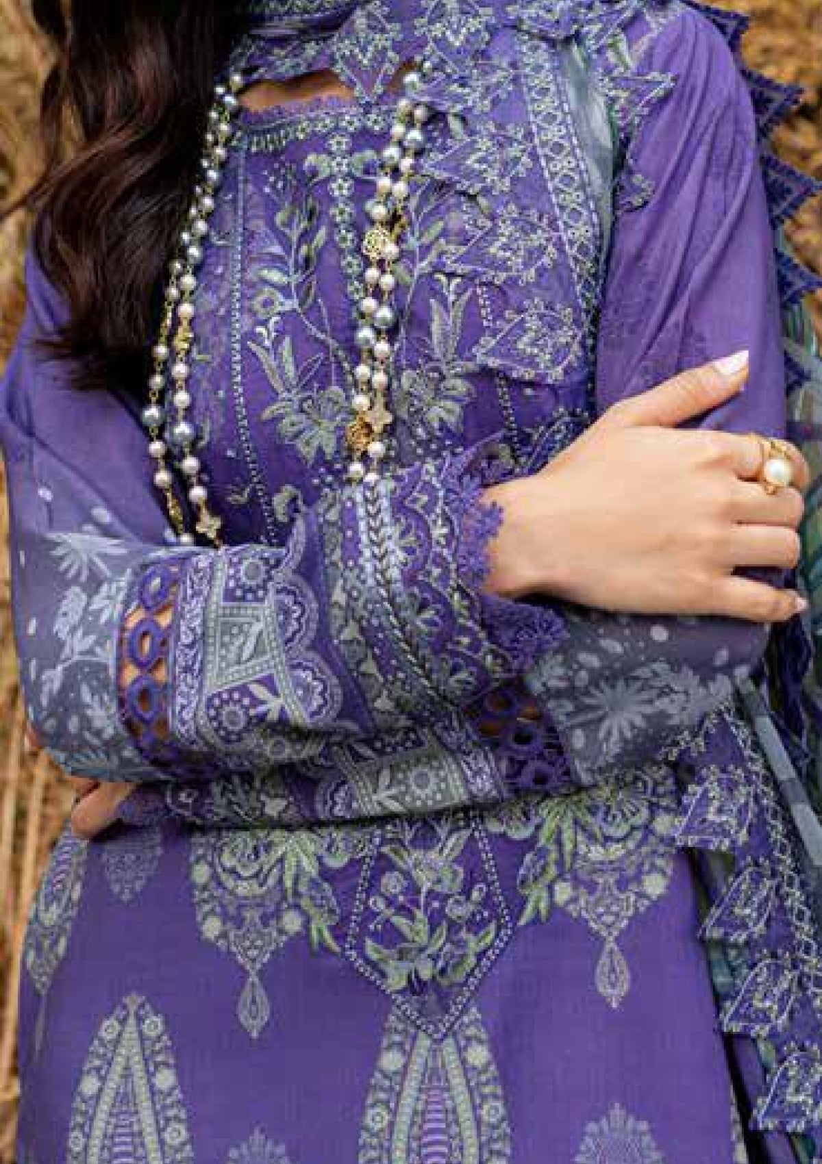 Winter Collection - Nureh - Gardenia - Slub Linen - NG24#162 - Official Nureh - Agha Fabrics UK