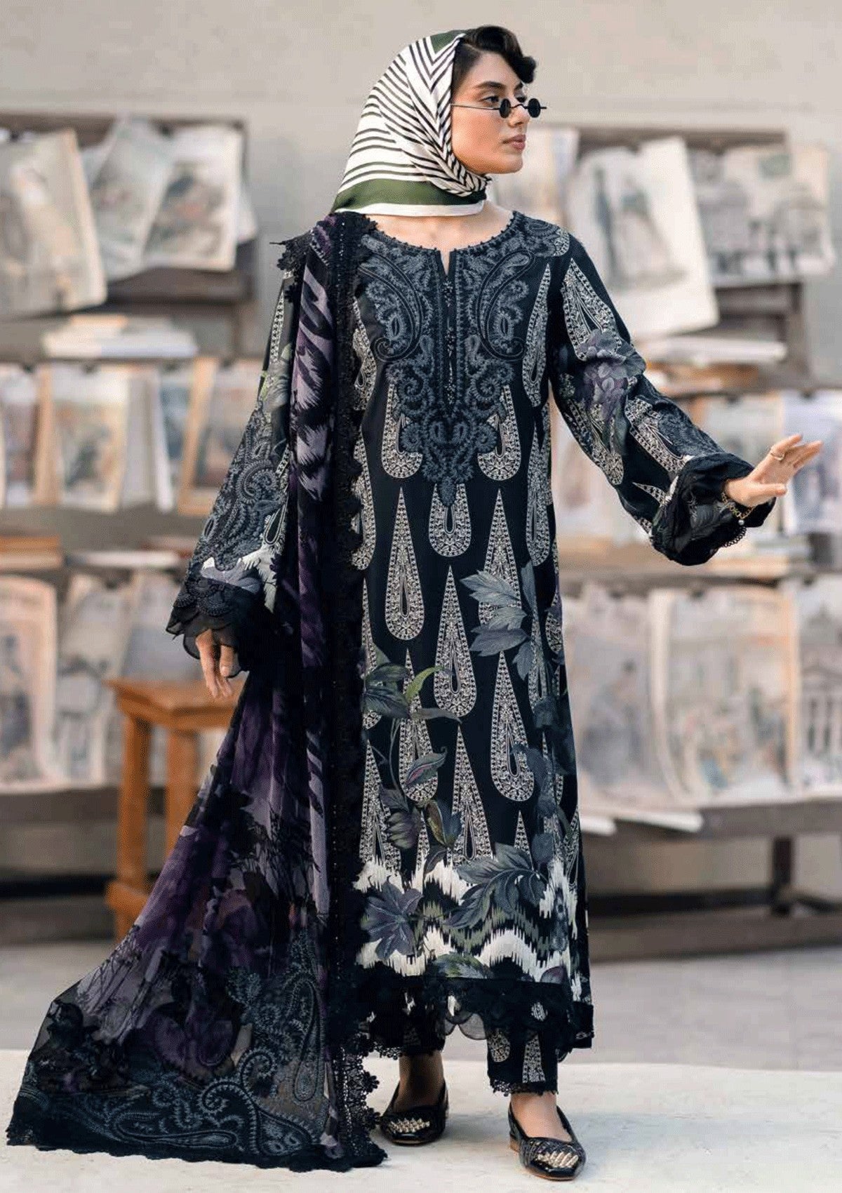 Winter Collection - Nureh - Glam Girl - Viscose Crepe - GL24#19 - Official Nureh - Agha Fabrics UK