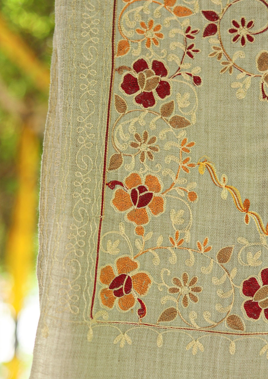 ARI Work Wool Shawl D - 03 - L Mouse - Official Shawls Niche - Agha Fabrics UK