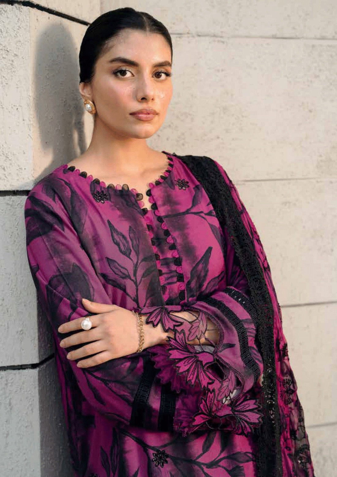 Winter Collection - Nureh - Glam Girl - Viscose Crepe - GL24#23 - Official Nureh - Agha Fabrics UK