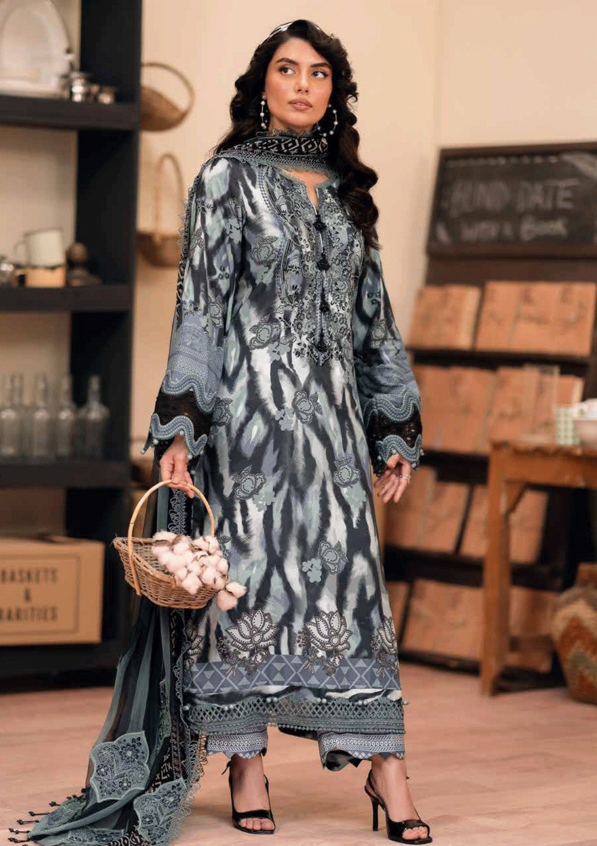 Winter Collection - Nureh - Glam Girl - Viscose Crepe - GL24#24 - Official Nureh - Agha Fabrics UK