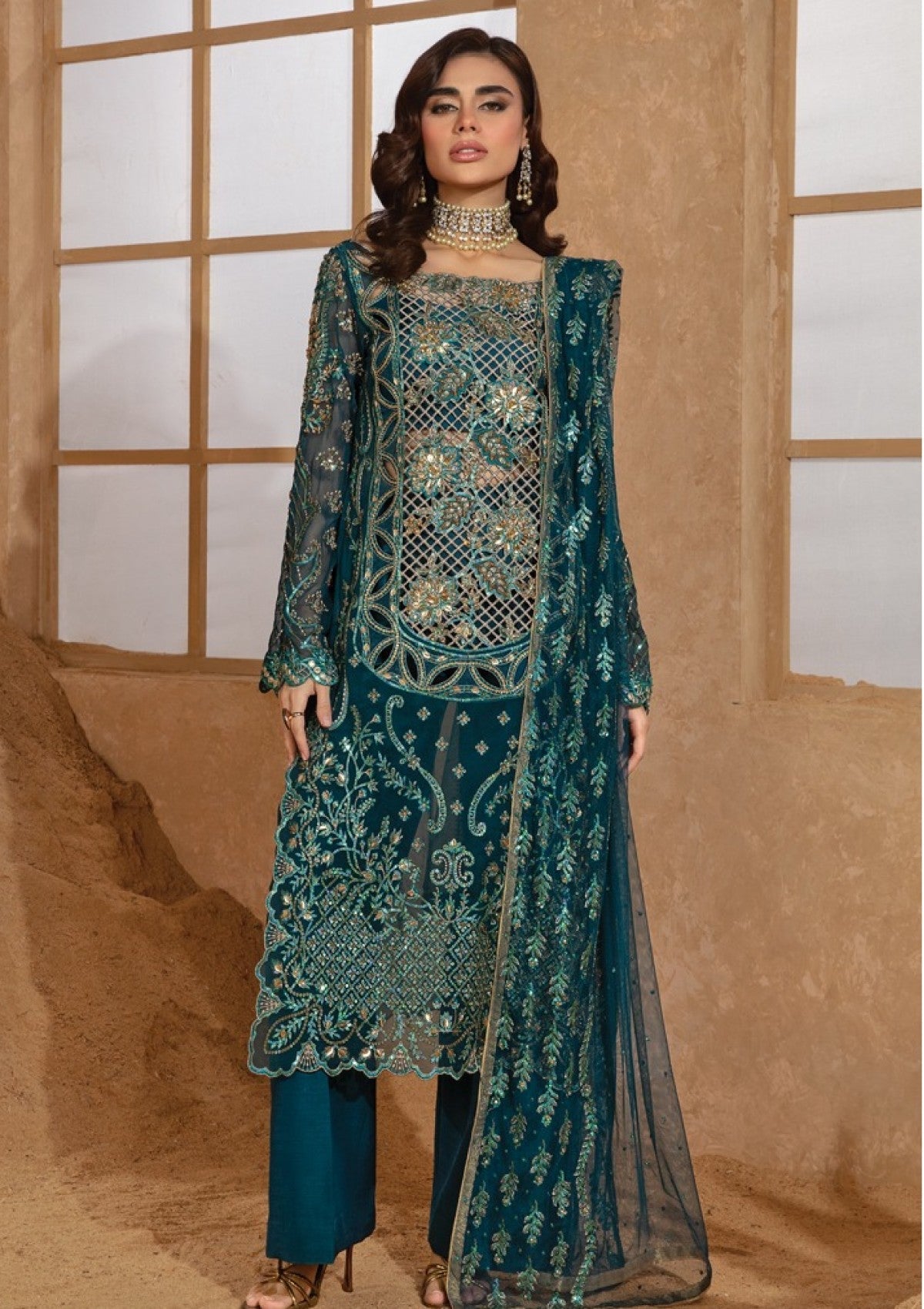 Formal Collection - Rang Rasiya - Chatoyer - Wedding Formals 24 - D#01 - Zimil - Official Rang Rasiya - Agha Fabrics UK