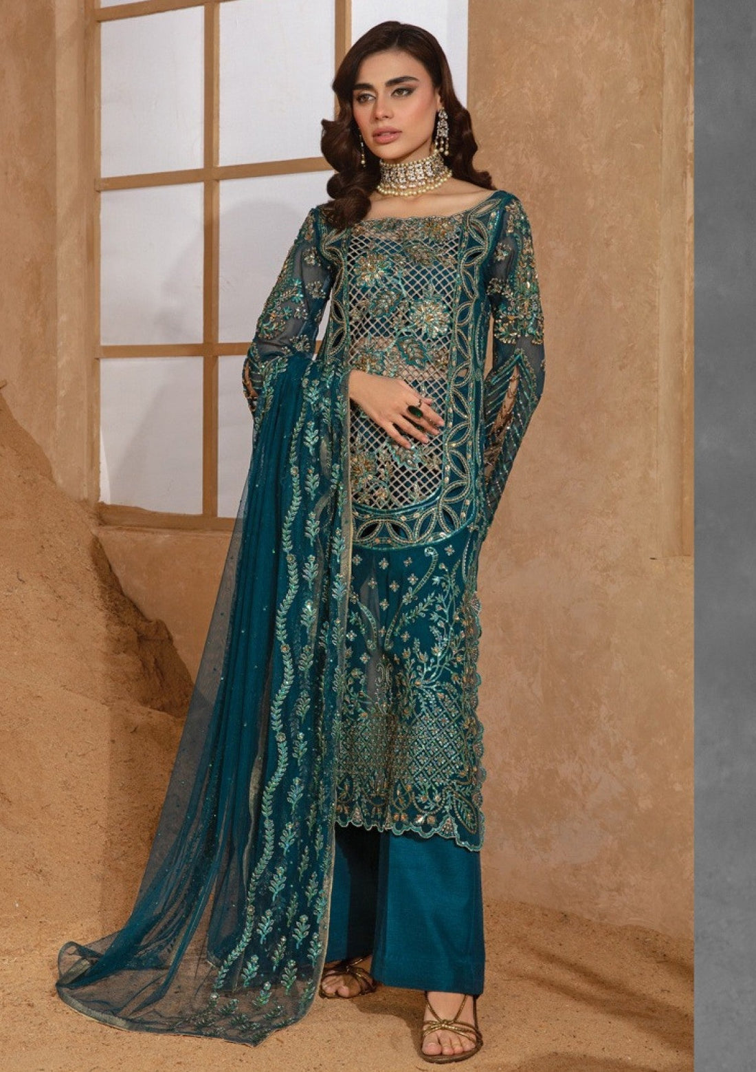 Formal Collection - Rang Rasiya - Chatoyer - Wedding Formals 24 - D#01 - Zimil - Official Rang Rasiya - Agha Fabrics UK