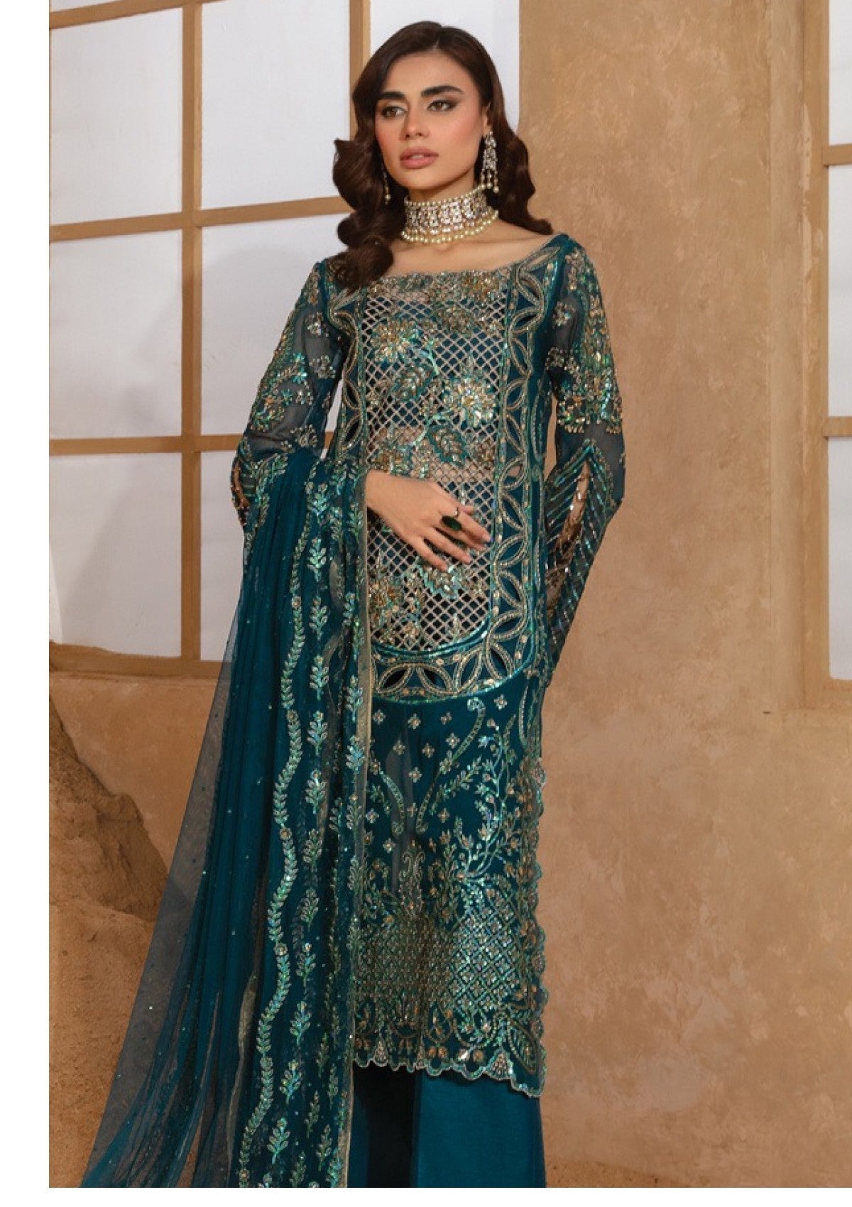 Formal Collection - Rang Rasiya - Chatoyer - Wedding Formals 24 - D#01 - Zimil - Official Rang Rasiya - Agha Fabrics UK