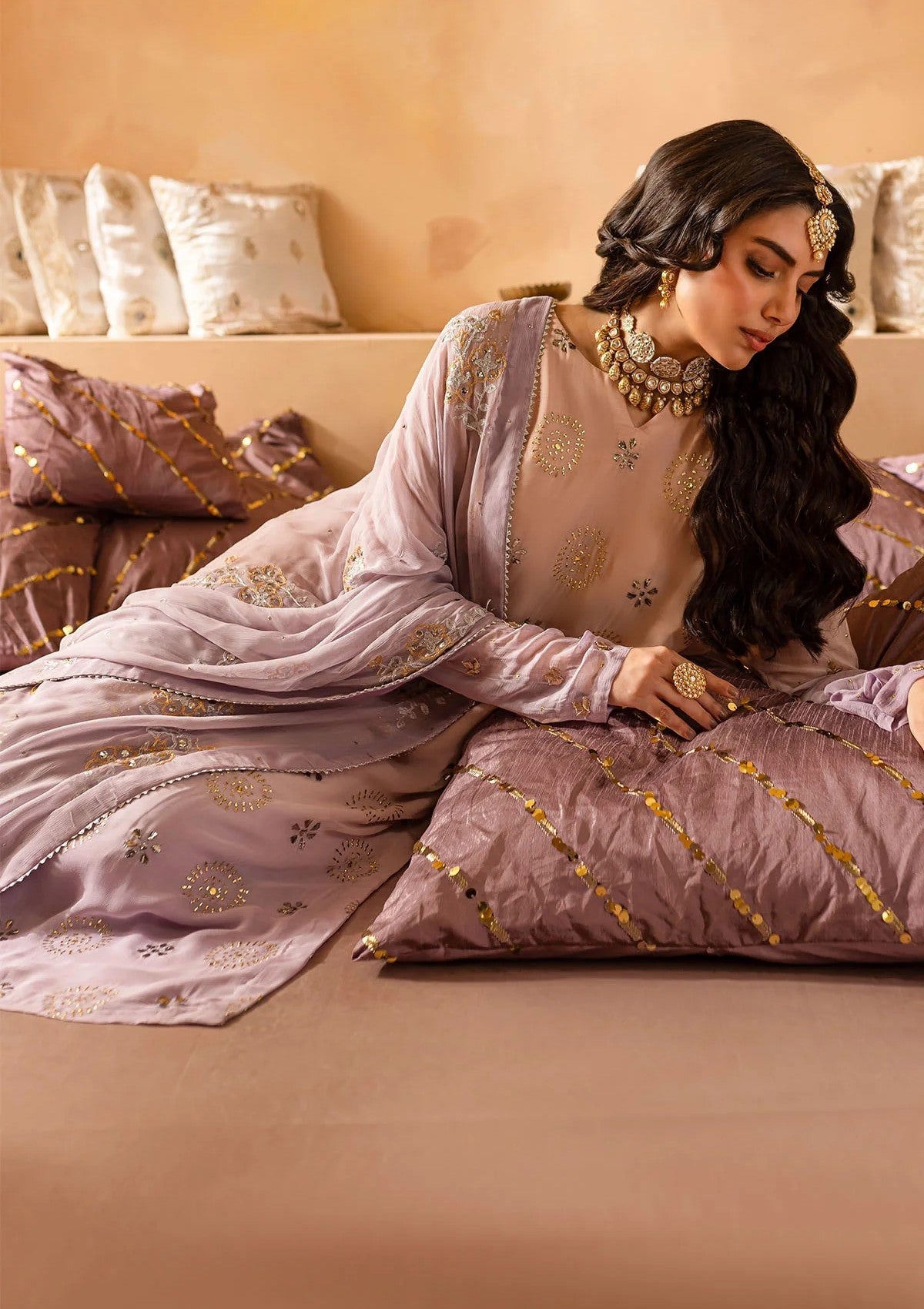 Formal Collection - Nureh - Mukeshkari - Chiffon - NMC24#06 - Official Nureh - Agha Fabrics UK