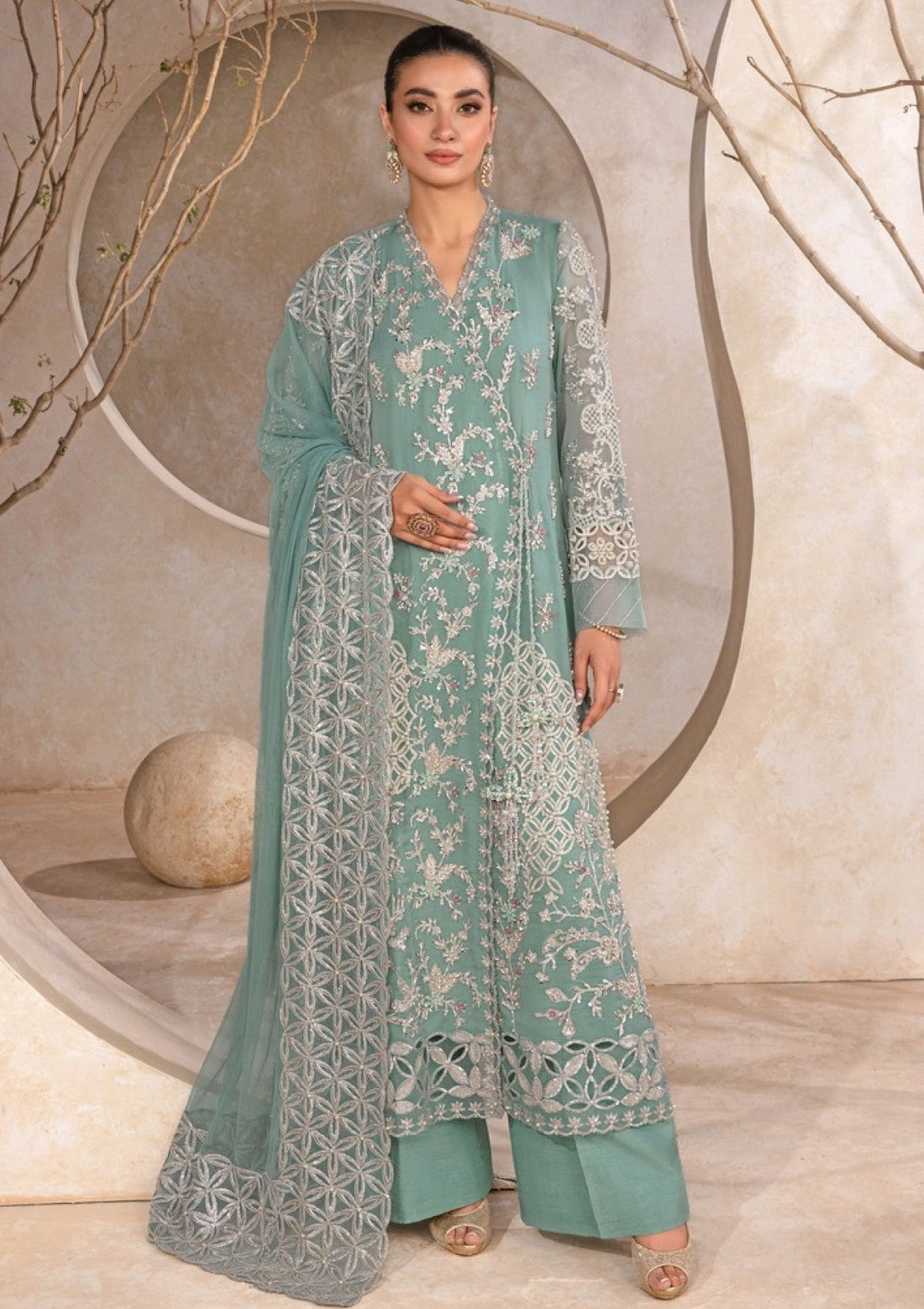 Formal Collection - Rang Rasiya - Chatoyer - Wedding Formals 24 - D#04 - Firuzeh - Official Rang Rasiya - Agha Fabrics UK