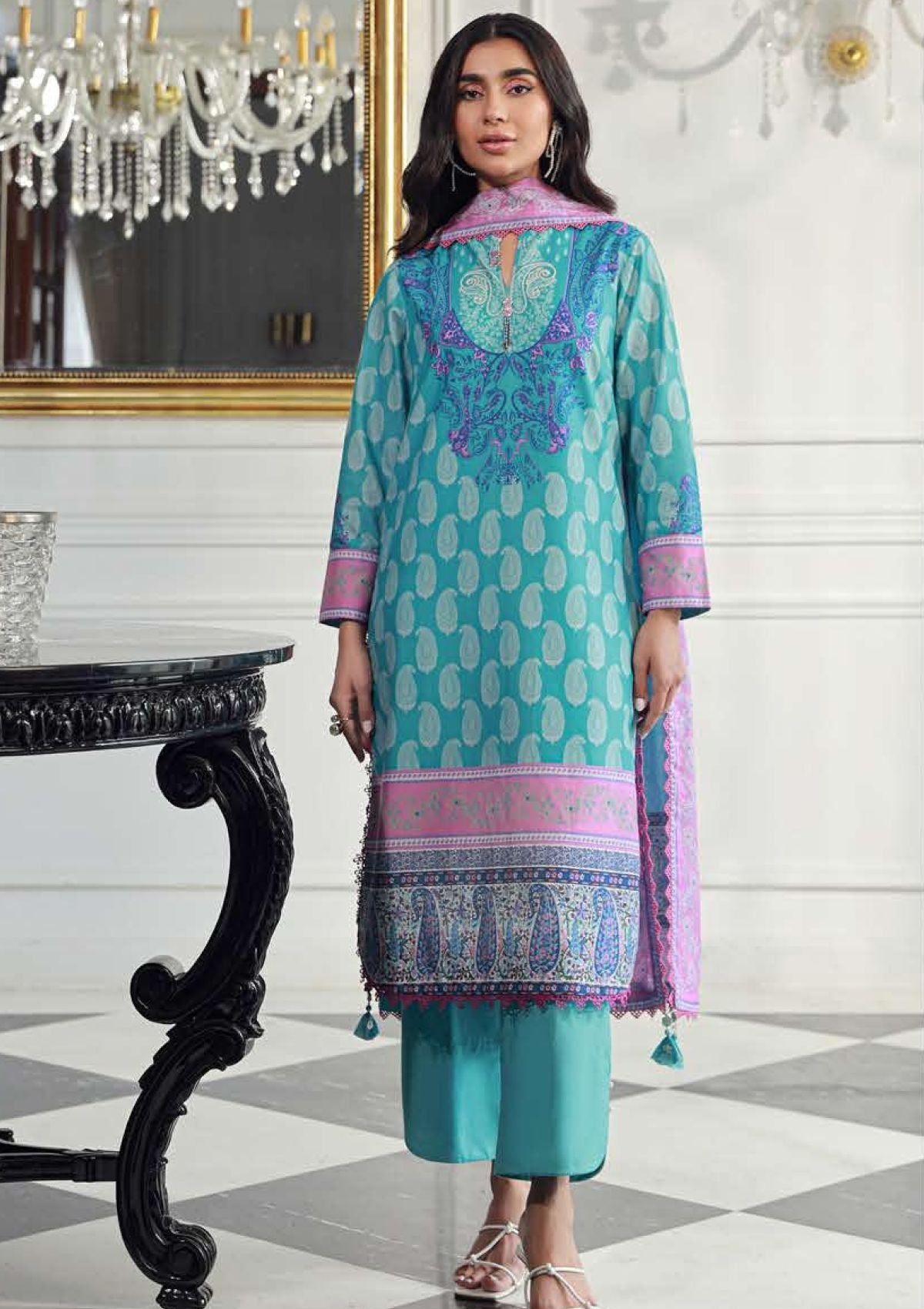 Lawn Collection - Asim Jofa - Prints - Volume 06 - AP24#11 - Official Asim Jofa - Agha Fabrics UK