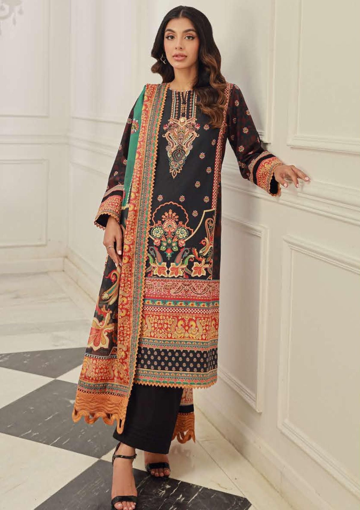 Lawn Collection - Asim Jofa - Prints - Volume 06 - AP24#15 - Official Asim Jofa - Agha Fabrics UK