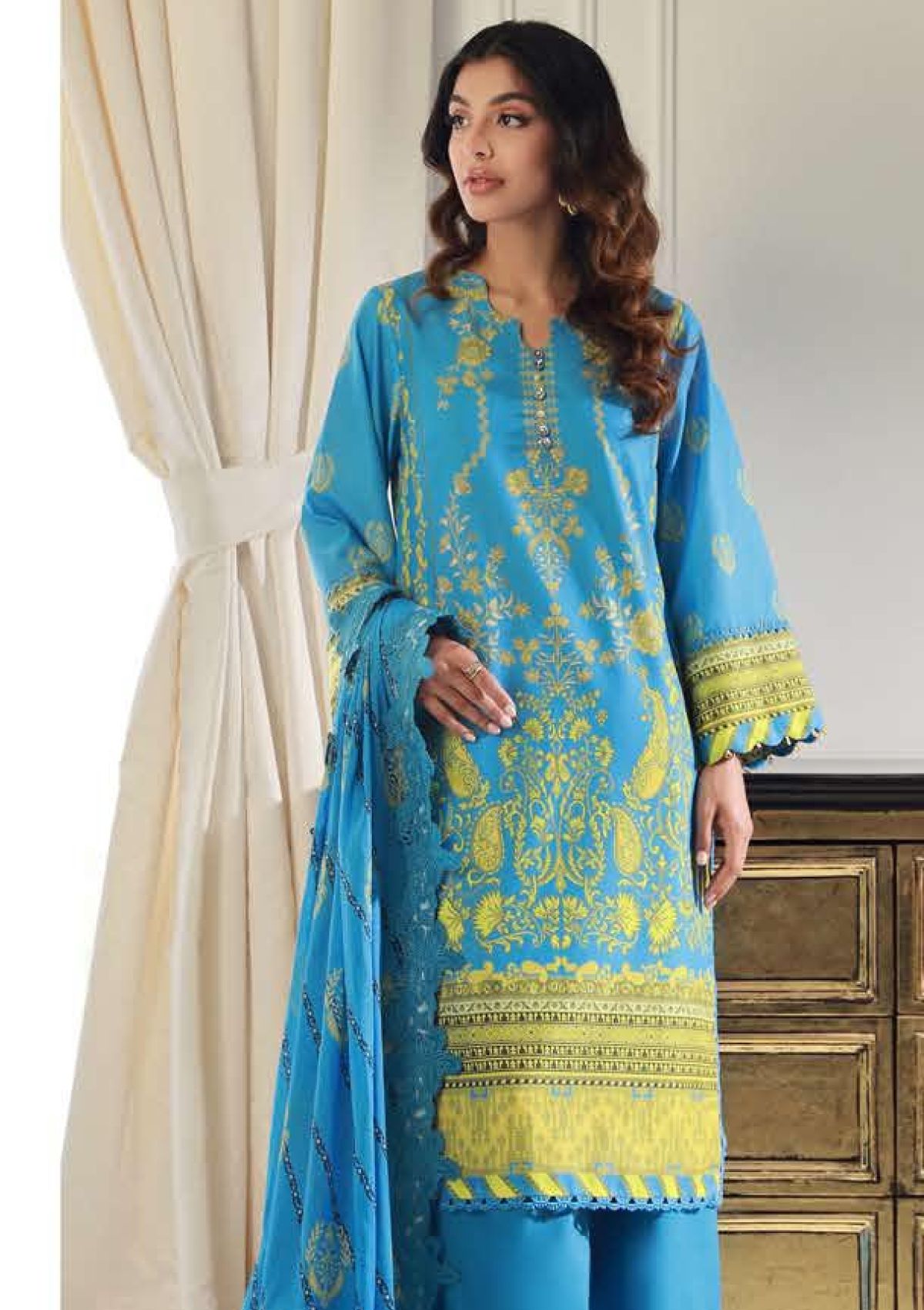 Lawn Collection - Asim Jofa - Prints - Volume 06 - AP24#16 - Official Asim Jofa - Agha Fabrics UK