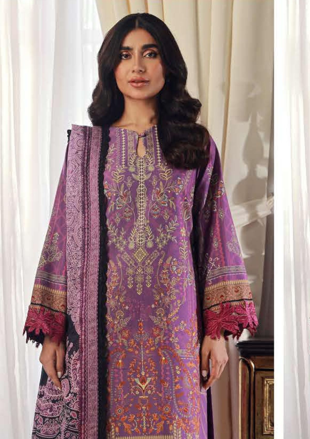 Lawn Collection - Asim Jofa - Prints - Volume 06 - AP24#17 - Official Asim Jofa - Agha Fabrics UK