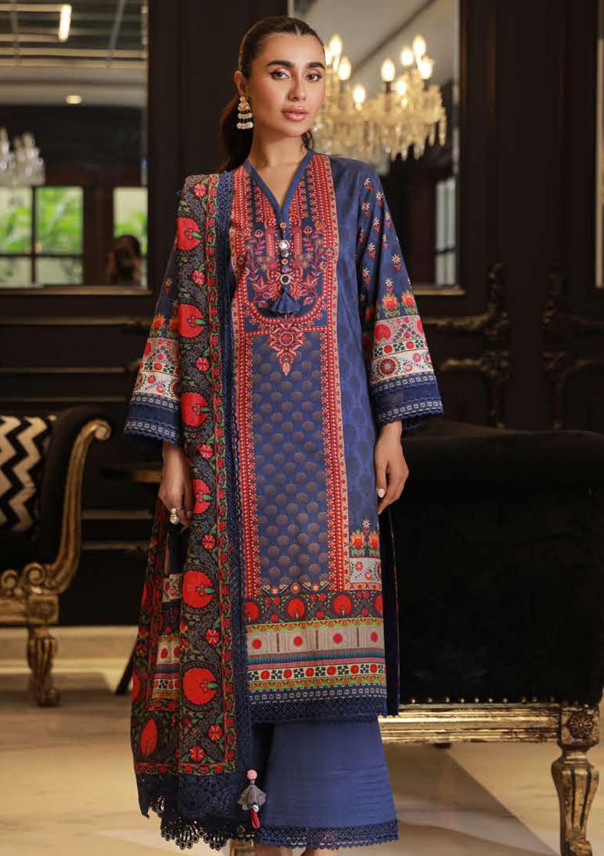 Lawn Collection - Asim Jofa - Prints - Volume 06 - AP24#07 - Official Asim Jofa - Agha Fabrics UK