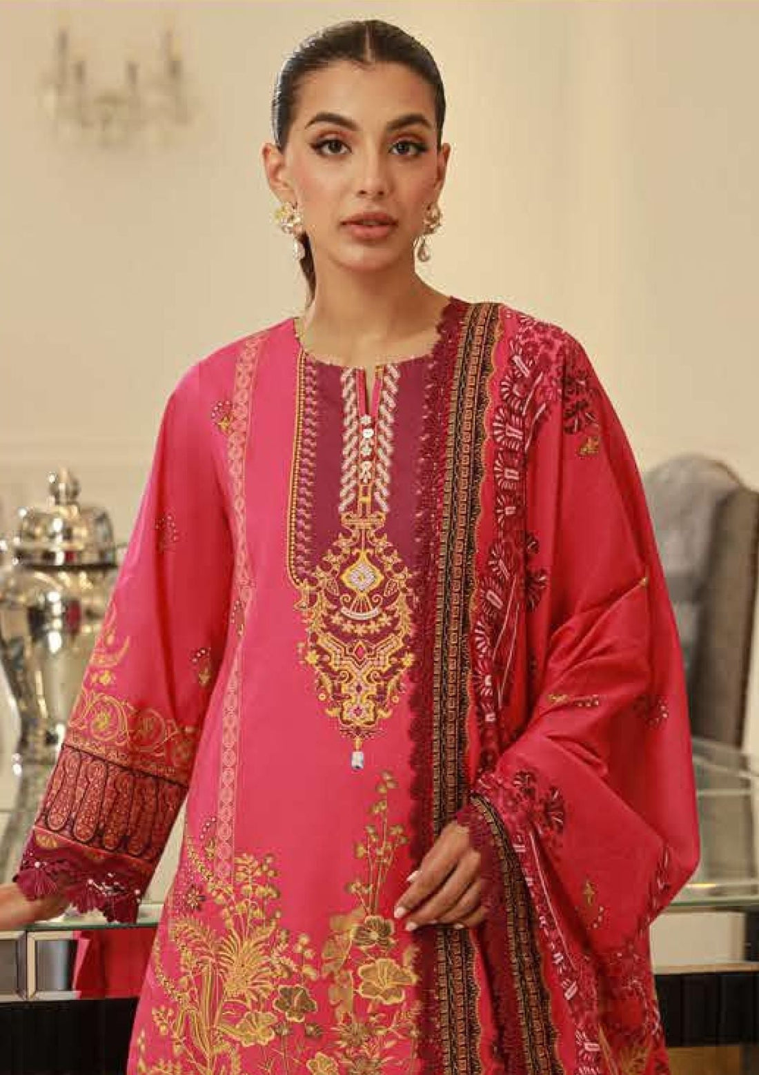 Lawn Collection - Asim Jofa - Prints - Volume 06 - AP24#01 - Official Asim Jofa - Agha Fabrics UK