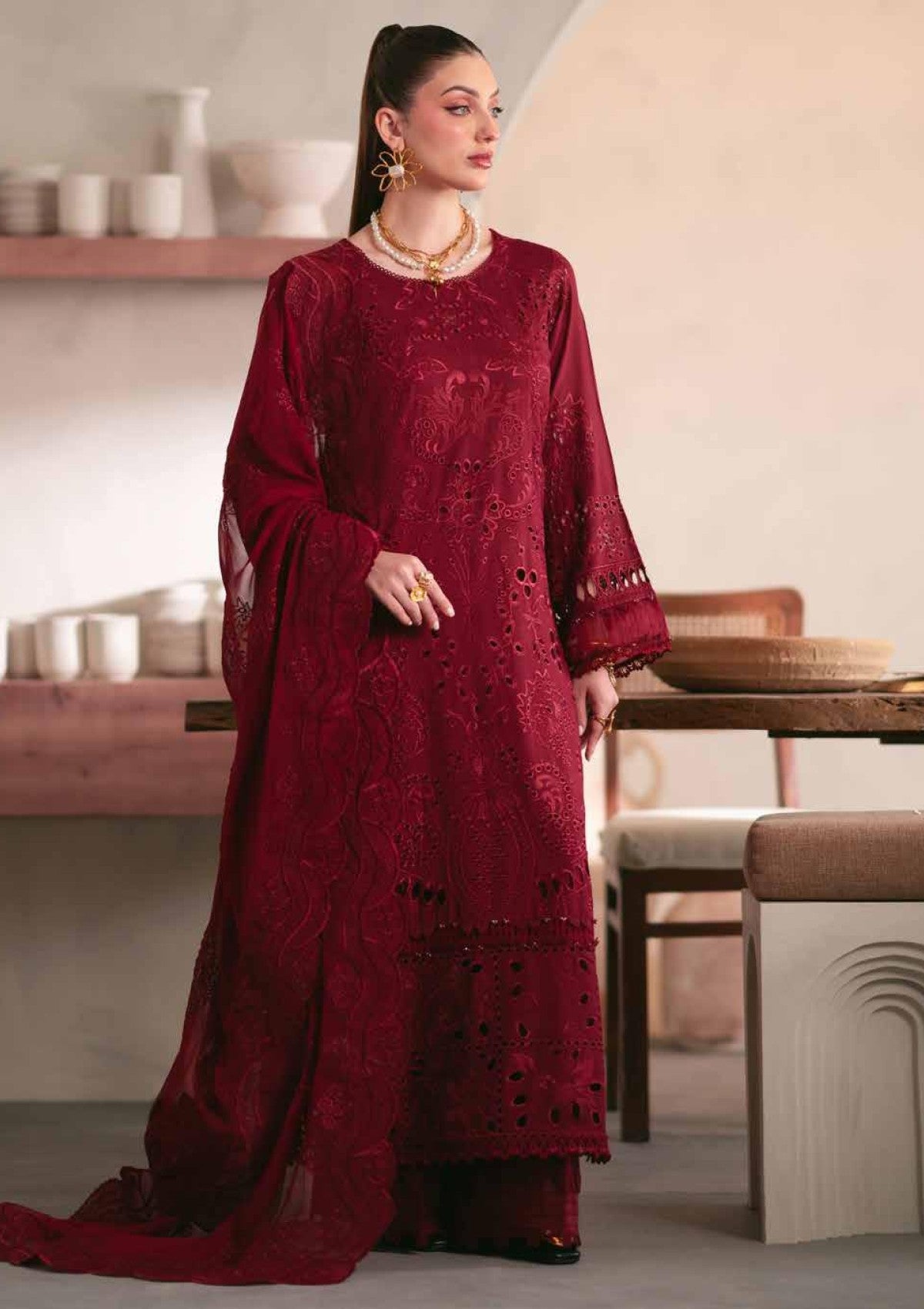 Winter Collection - Nureh - Exclusive Karandi - NK24#104 - Official Nureh - Agha Fabrics UK